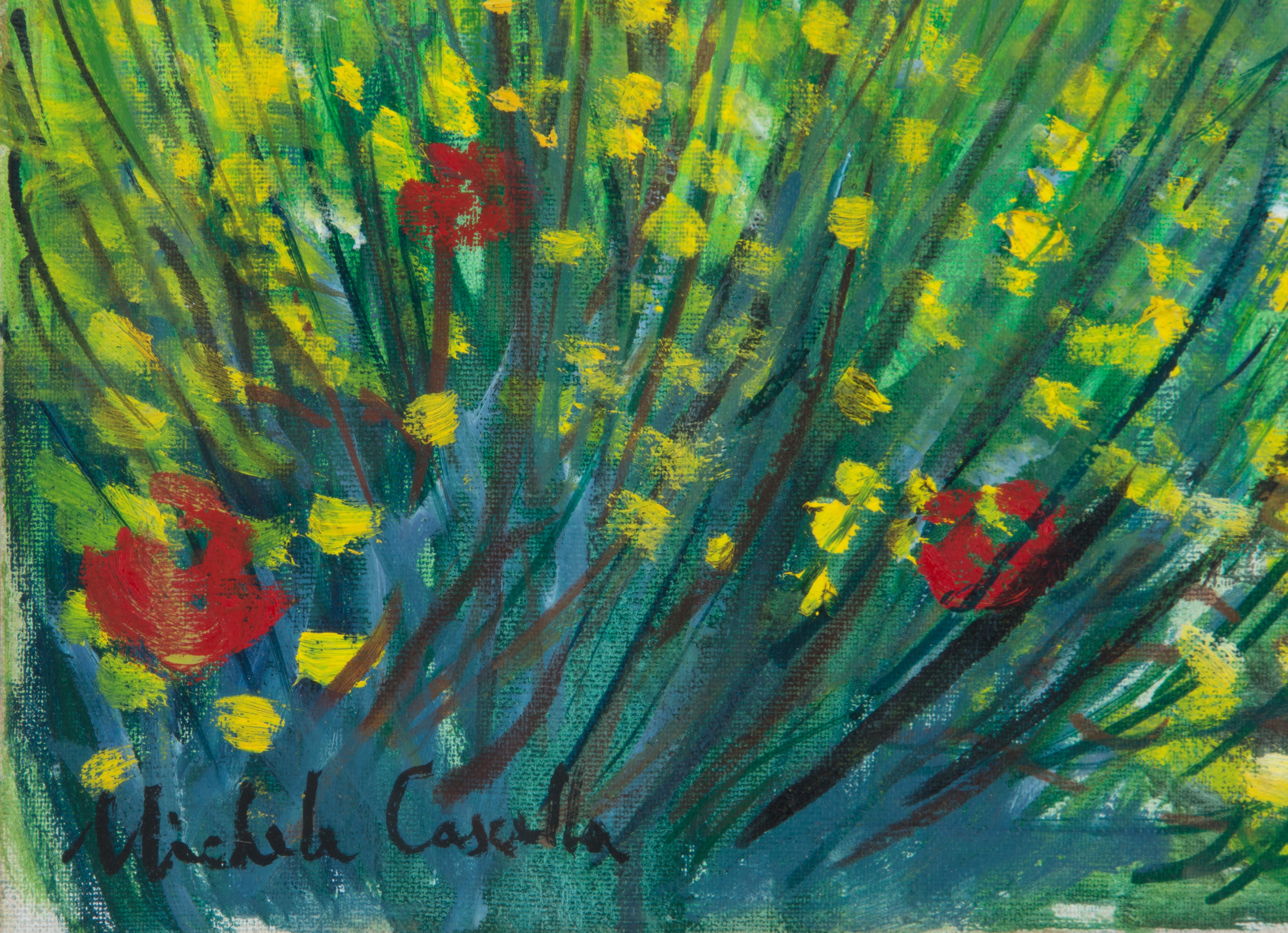 Dipinto "PAESAGGIO CON GINESTRE"