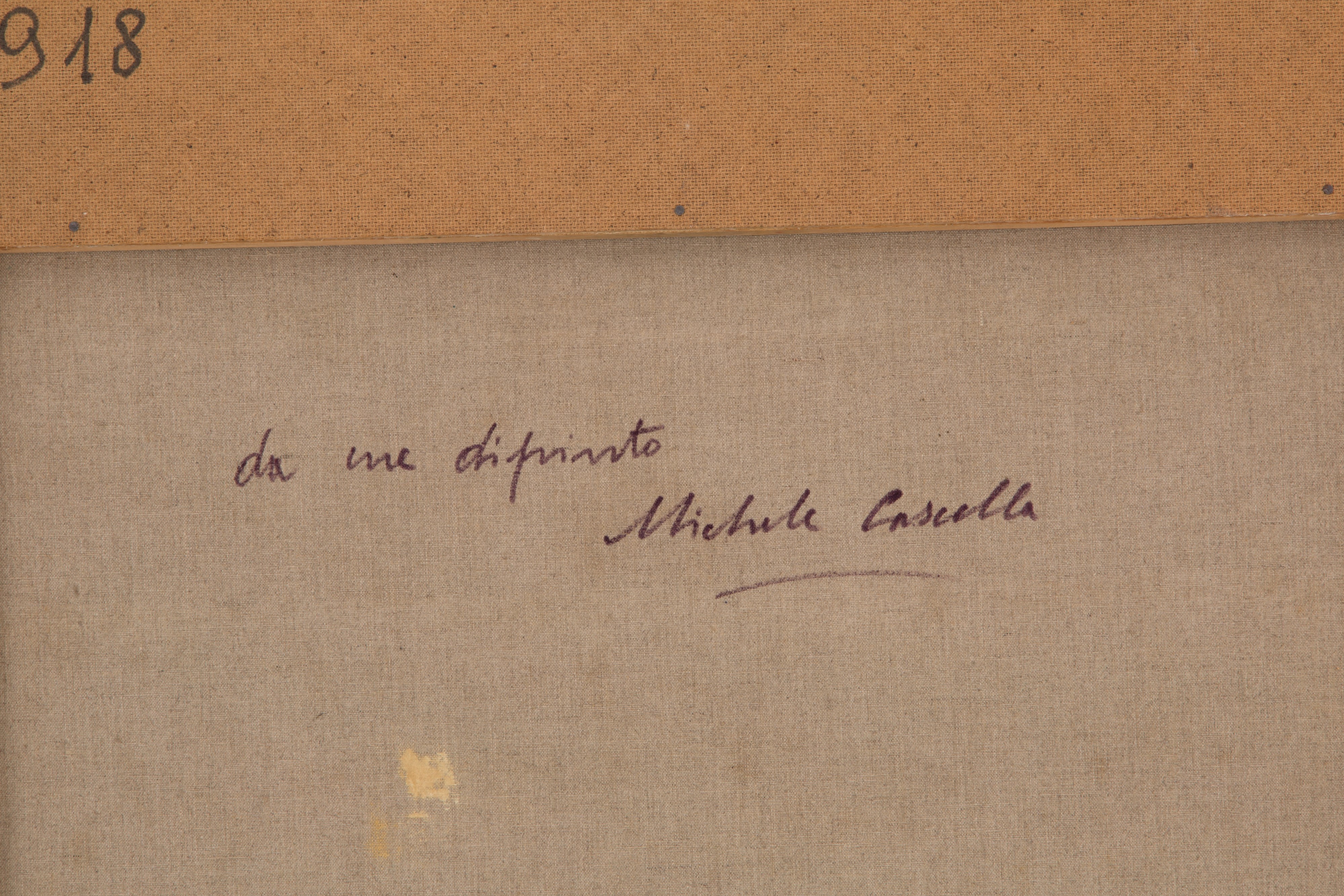 Michele Cascella - Dipinto "paesaggio con Ginestre"