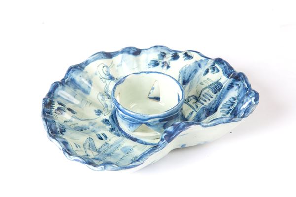 Portacandela in maiolica
