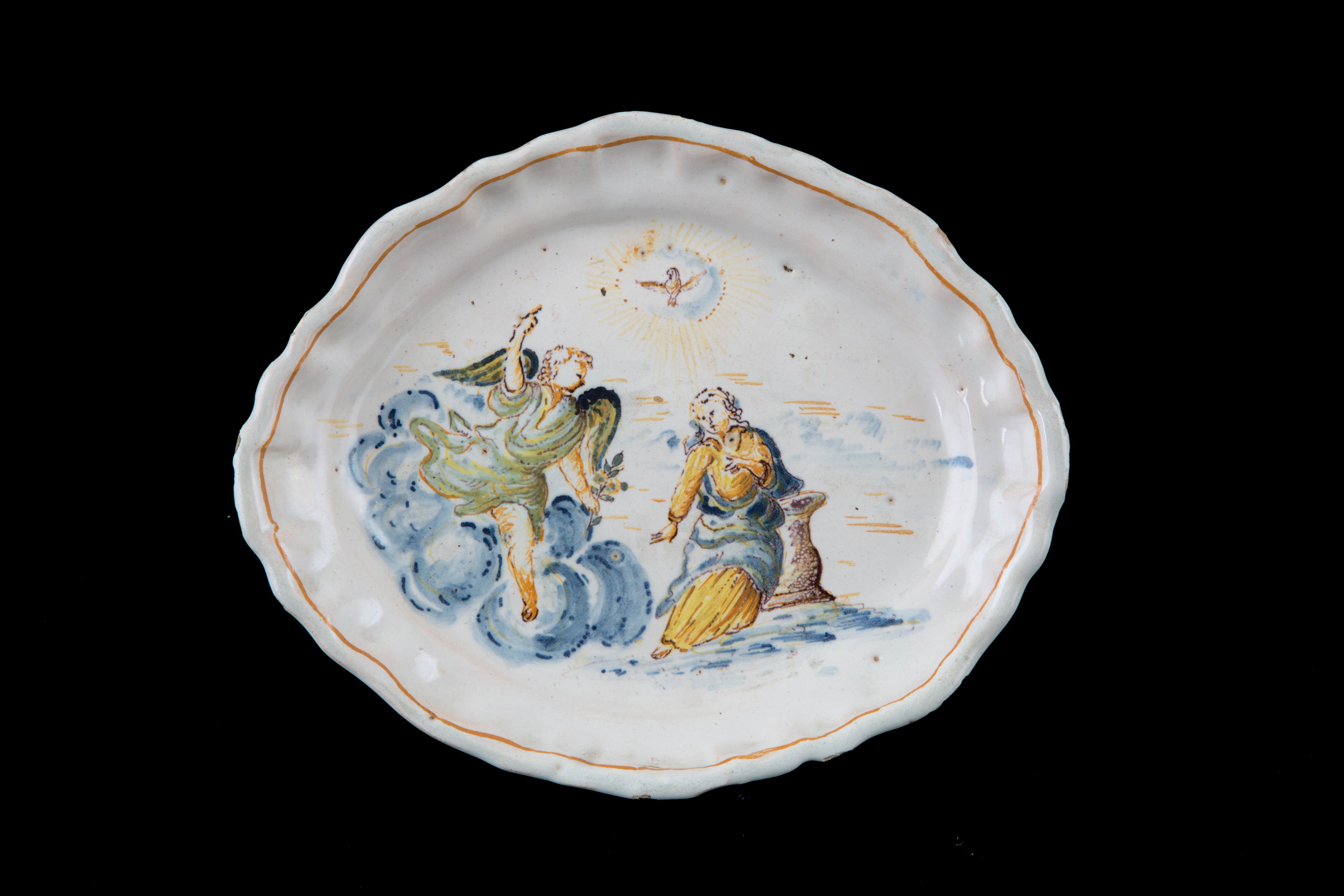 Alzatina in maiolica