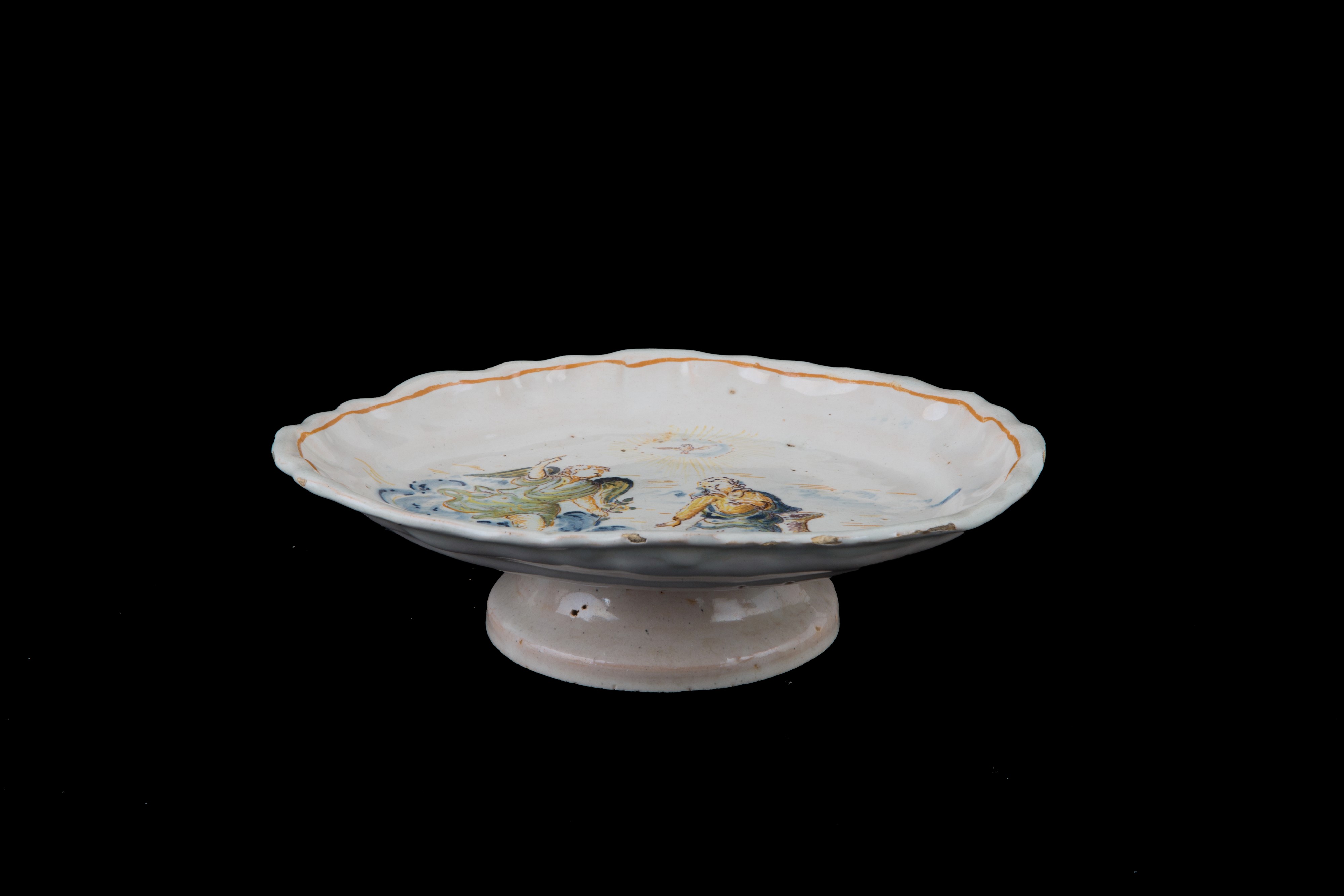 Alzatina in maiolica