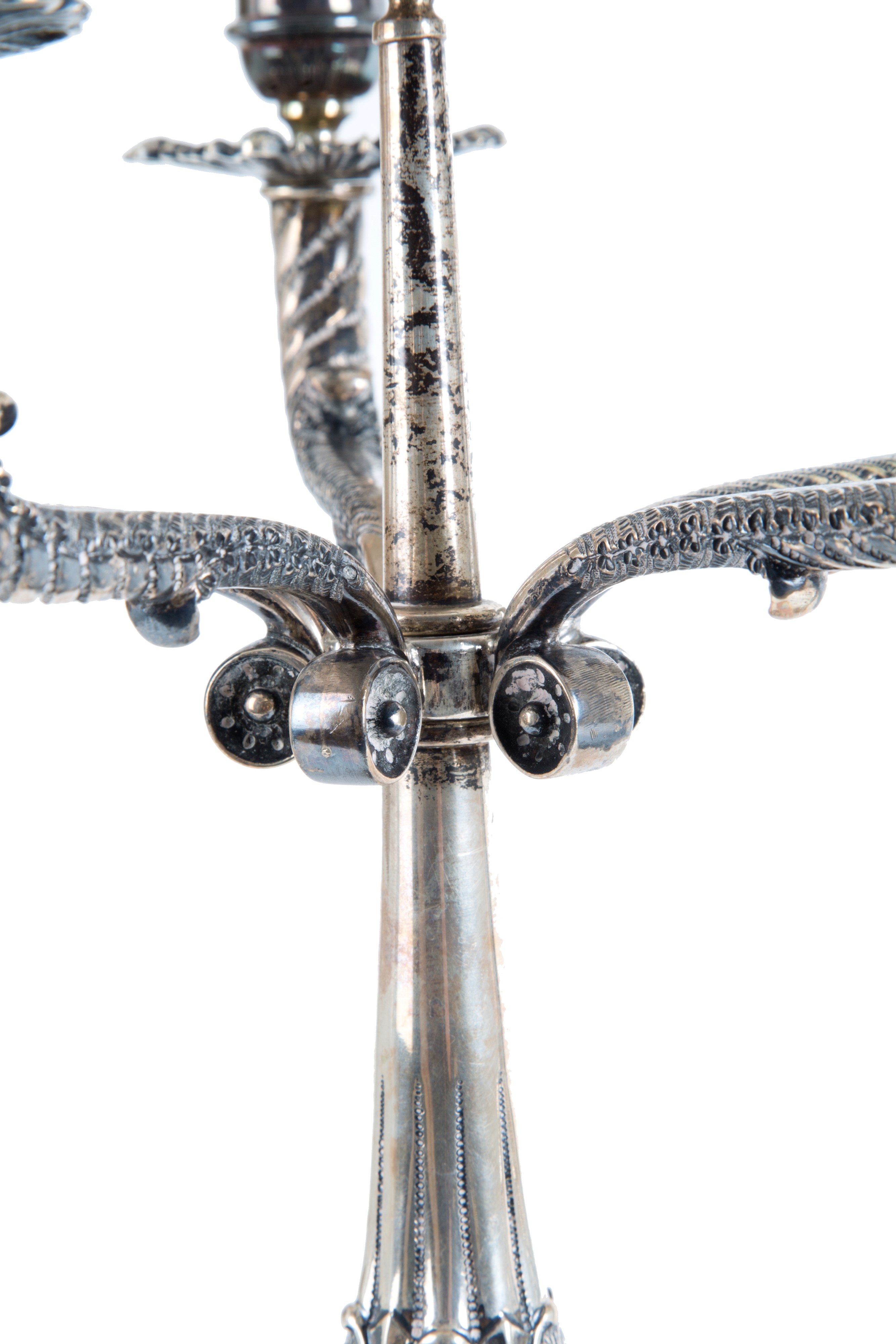 Coppia di candelabri in argento