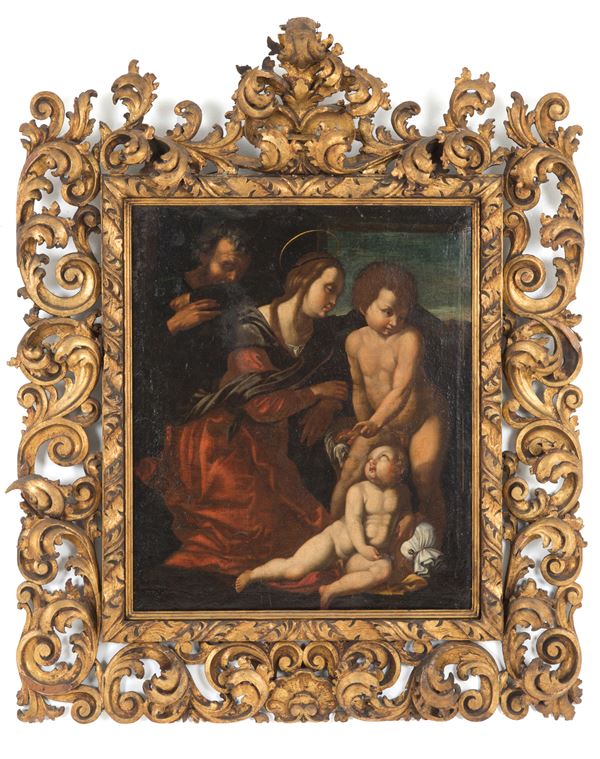 Painting "HOLY FAMILY WITH SAINT JOHN"