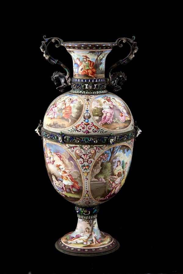 Enamel vase