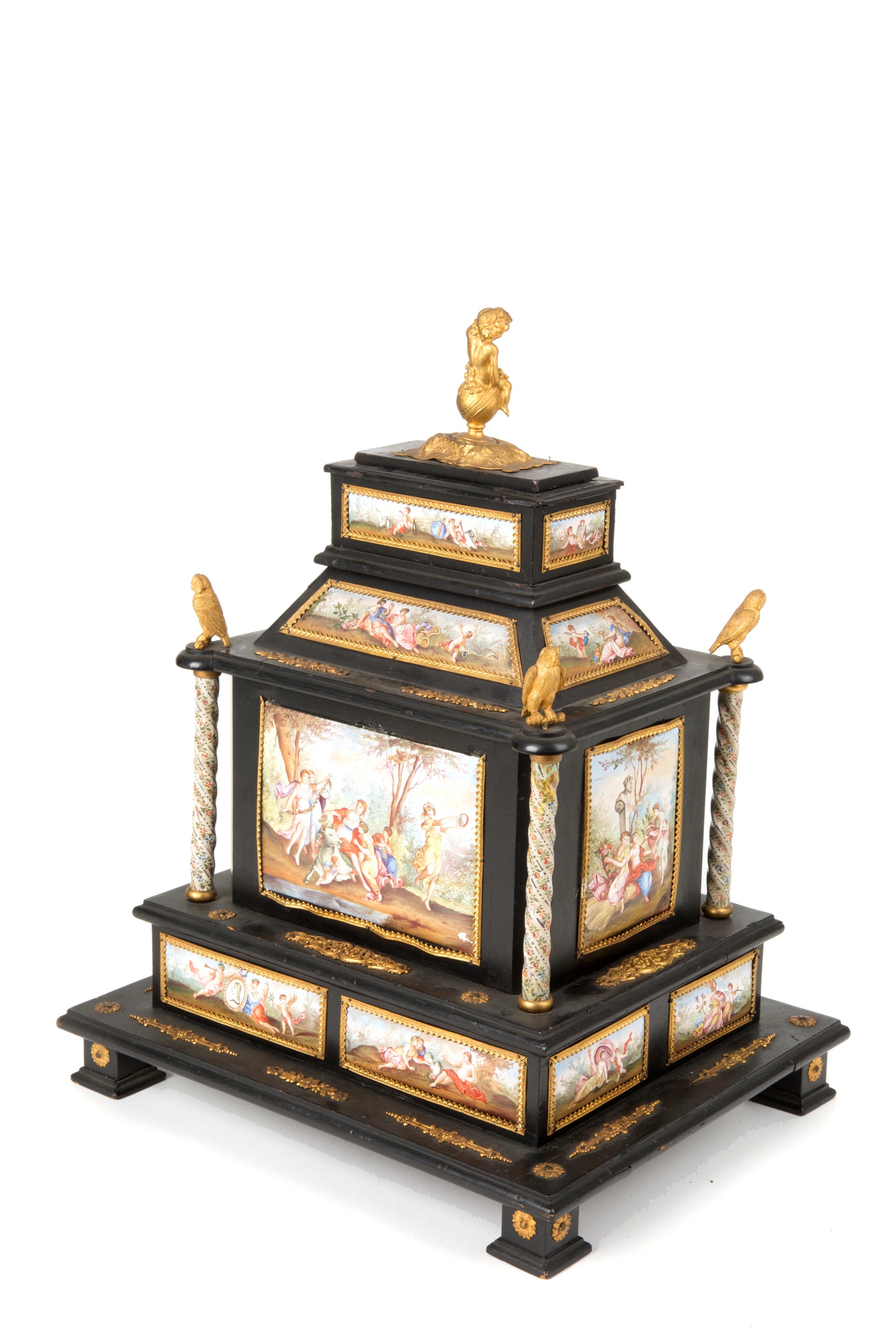 Piccolo Monetiere in Legno e Smalto