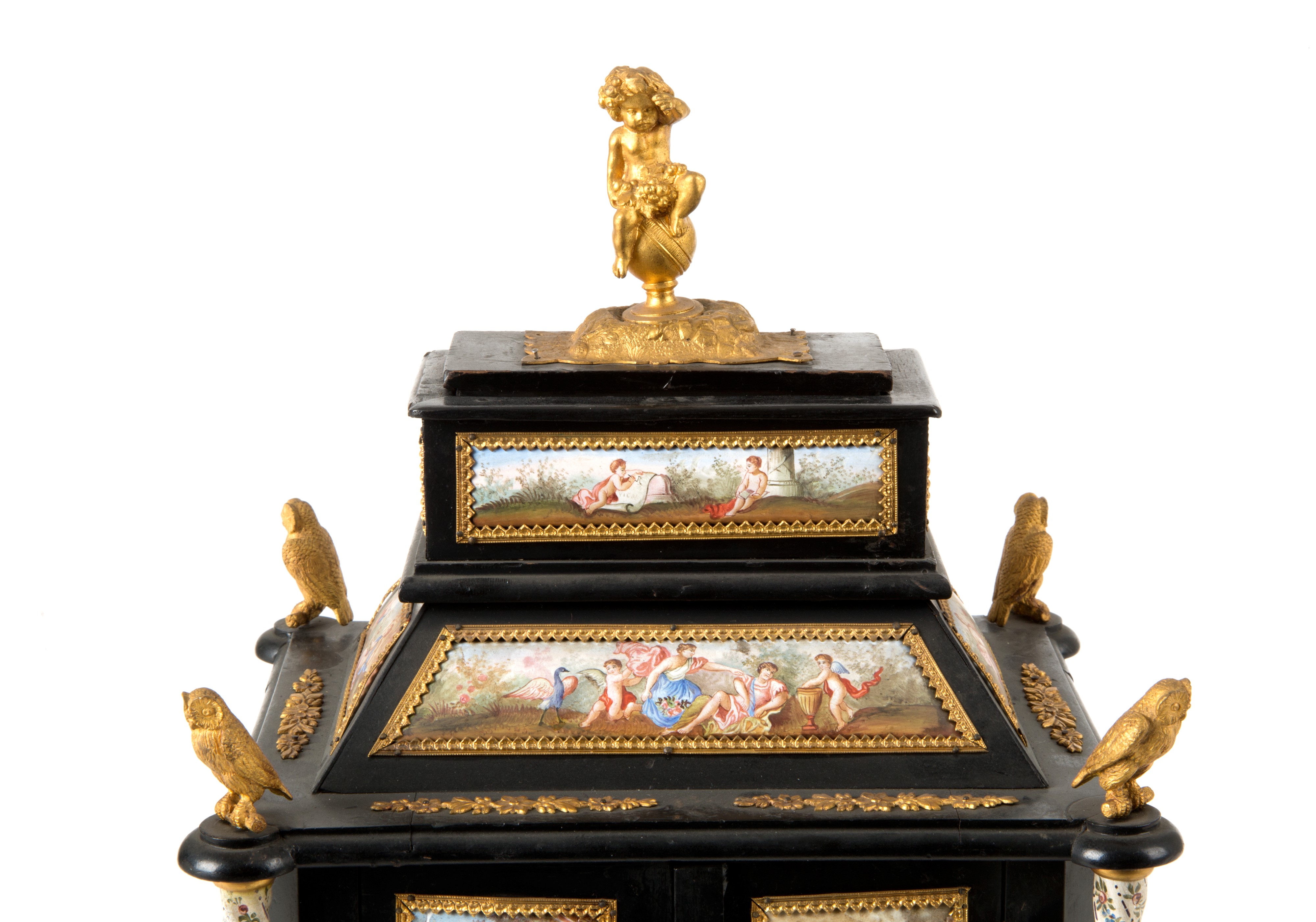 Piccolo Monetiere in Legno e Smalto