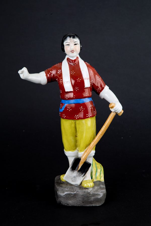 Porcelain sculpture "PEASANT"