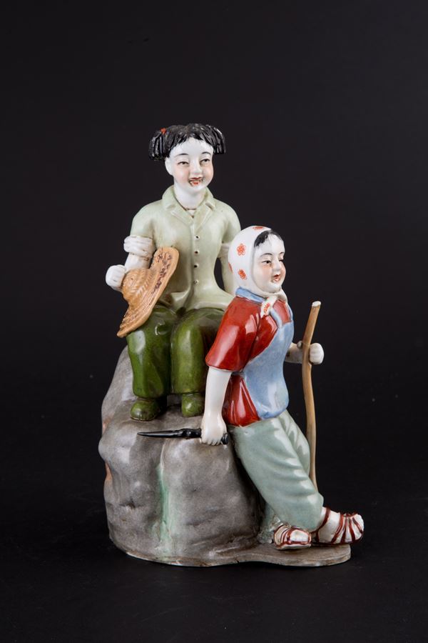 Porcelain sculpture "SERVING THE PEOPLE"