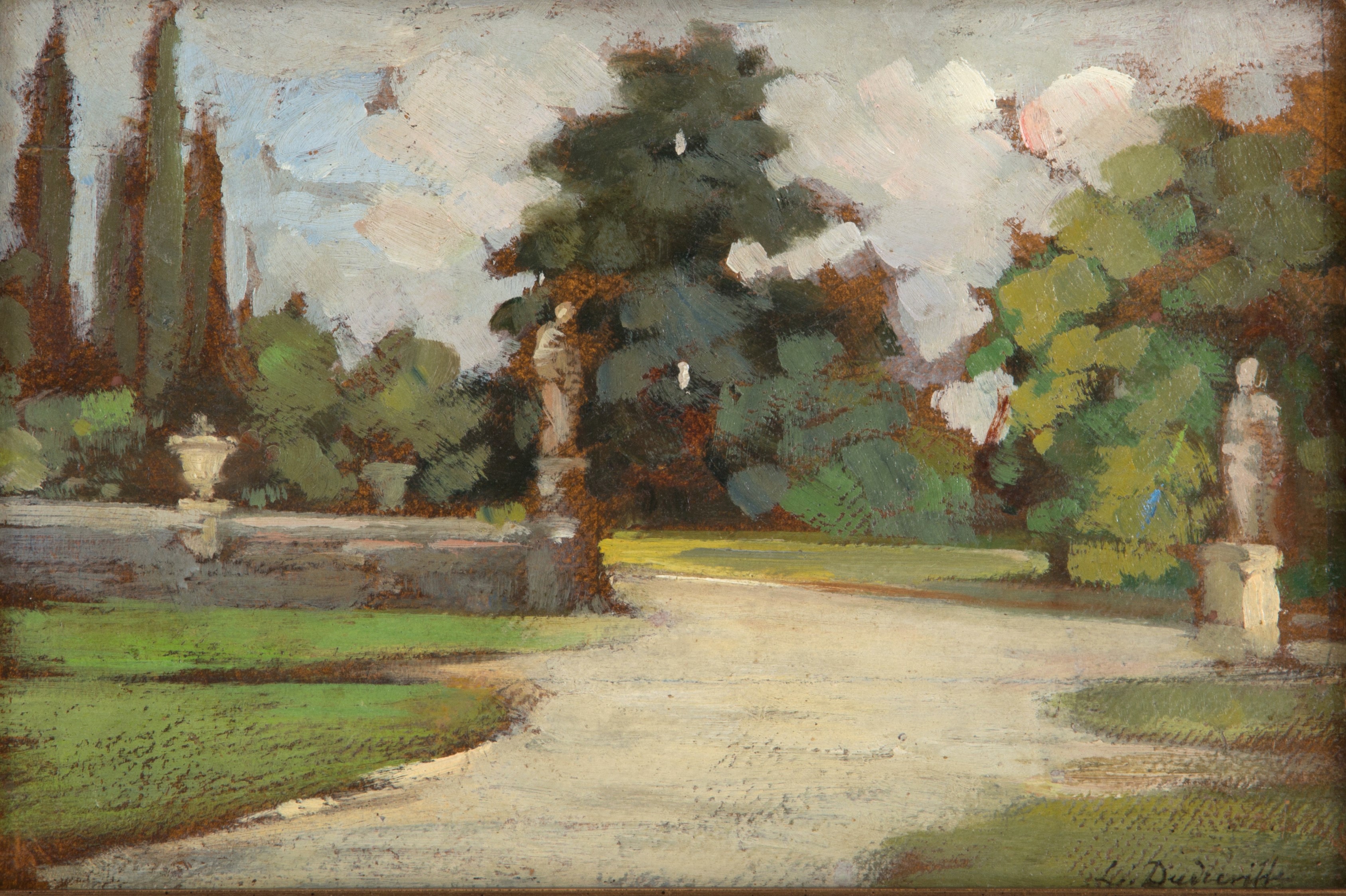 Leonardo Dudreville - Dipinto "giardino"