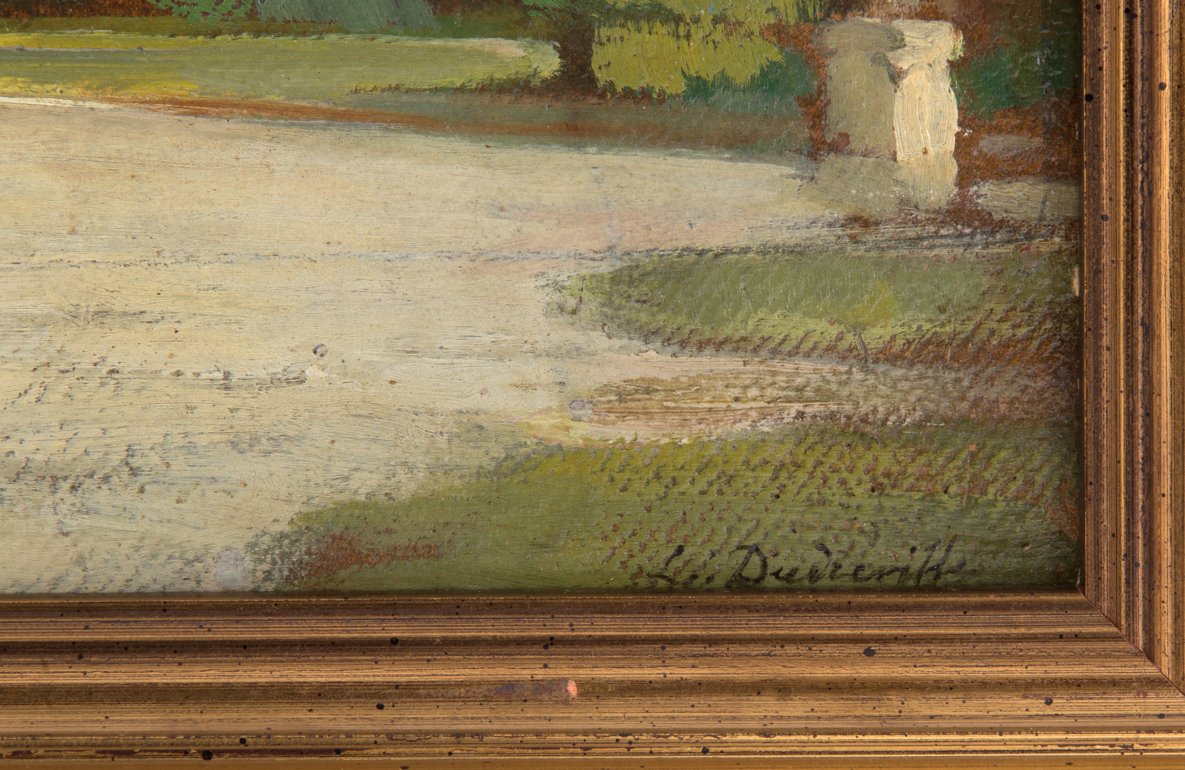 Leonardo Dudreville - Dipinto "giardino"