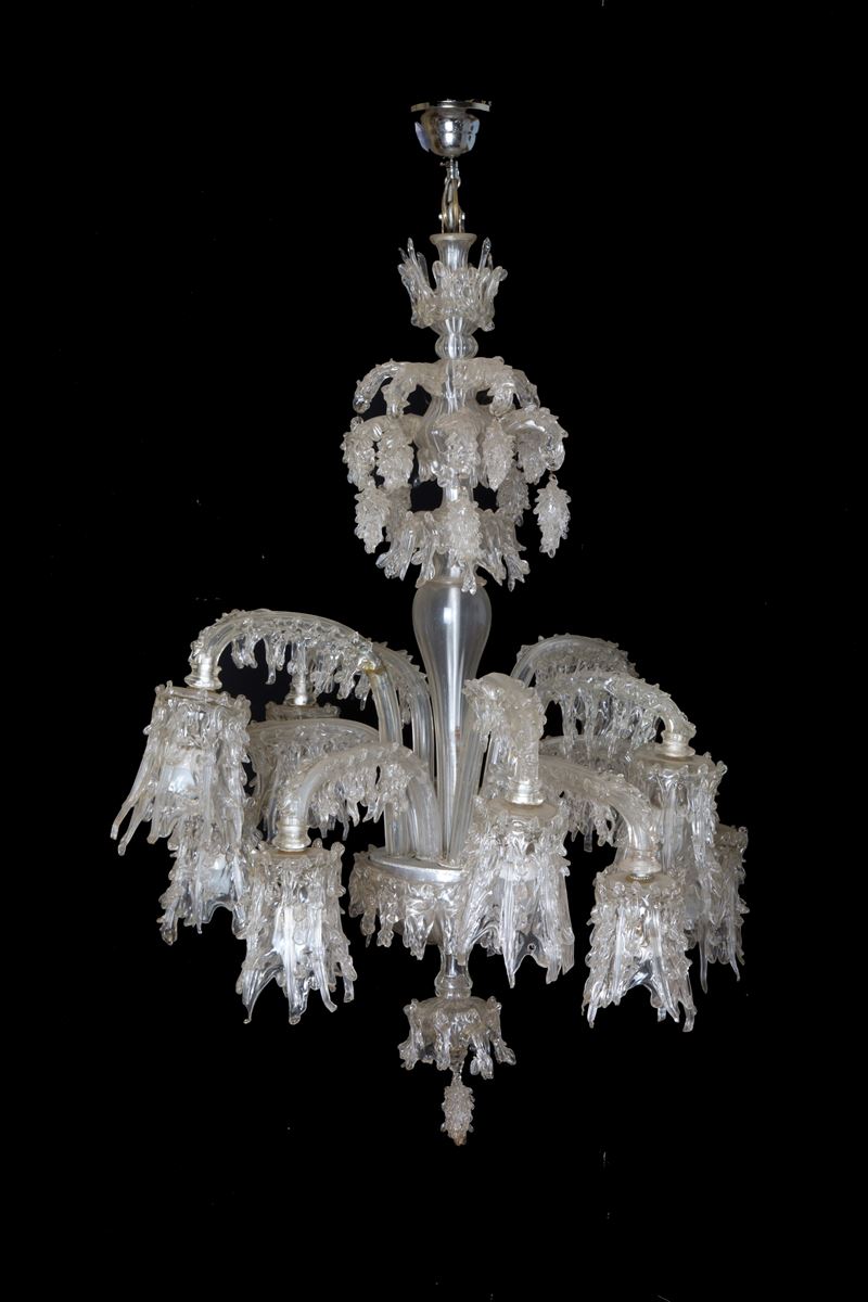 Lampadario in Vetro Soffiato