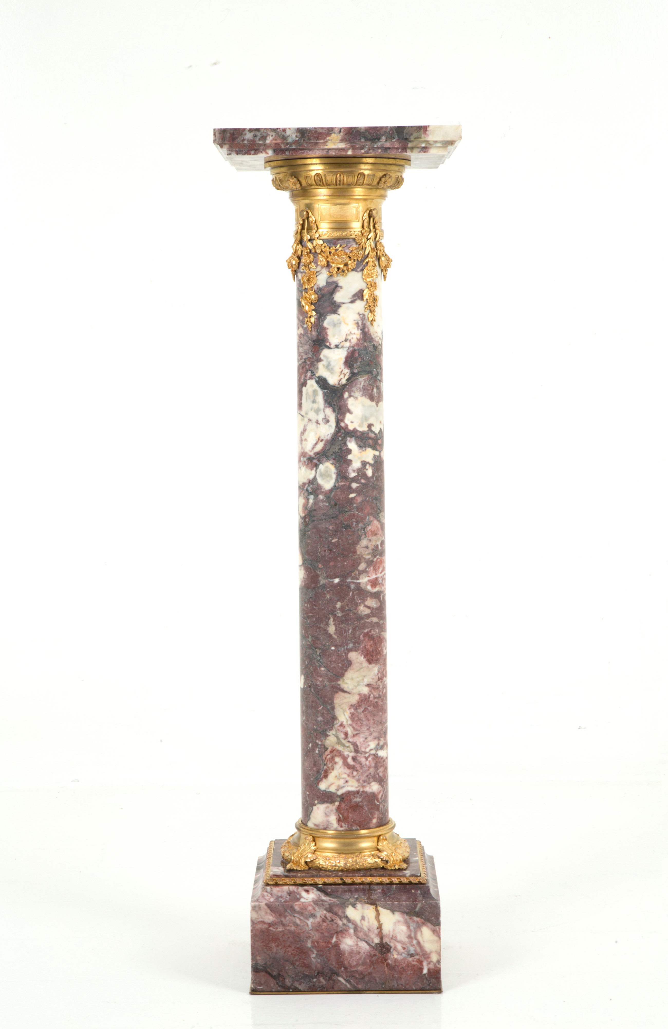 Colonna in marmo e bronzo