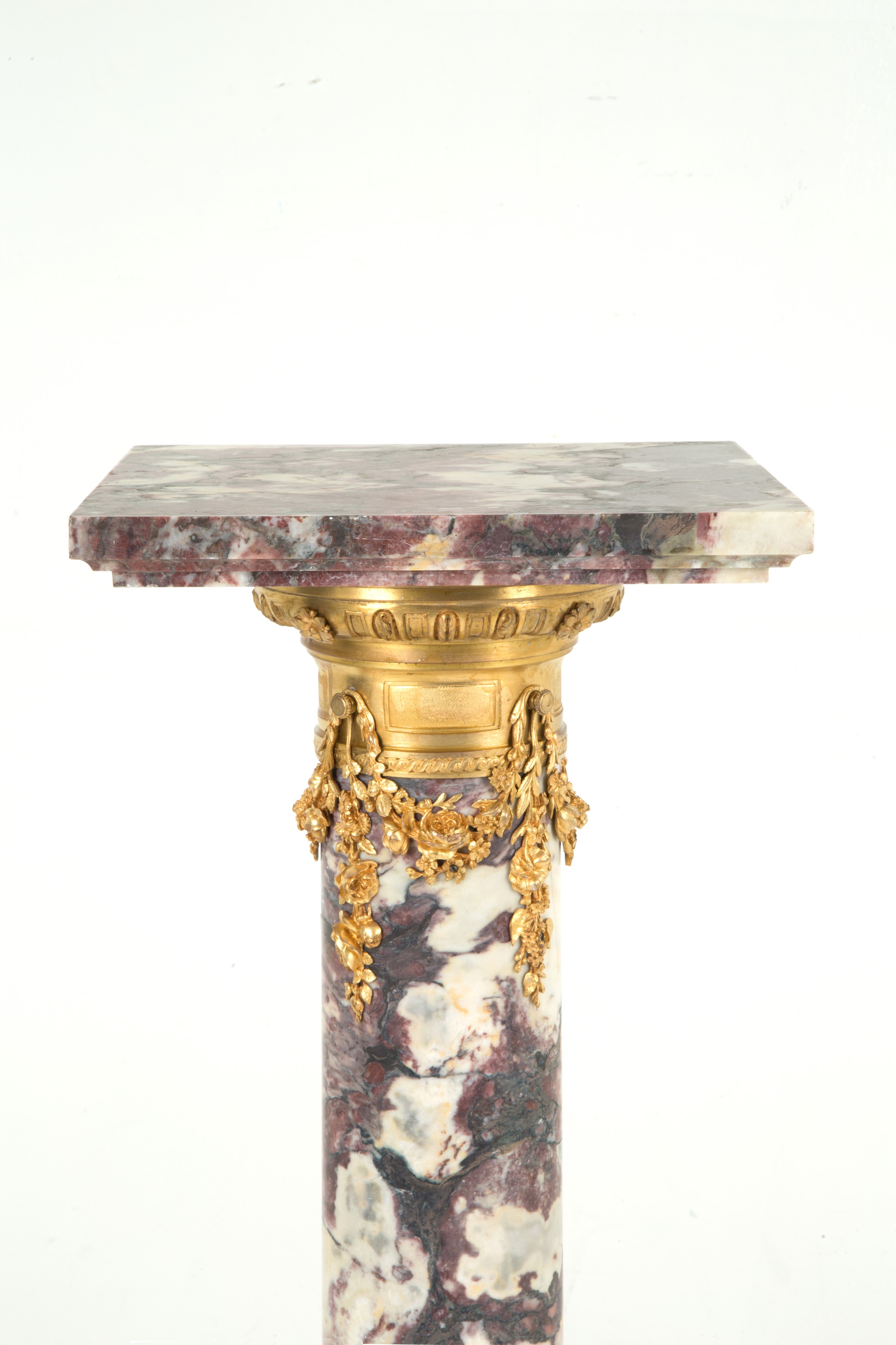 Colonna in marmo e bronzo