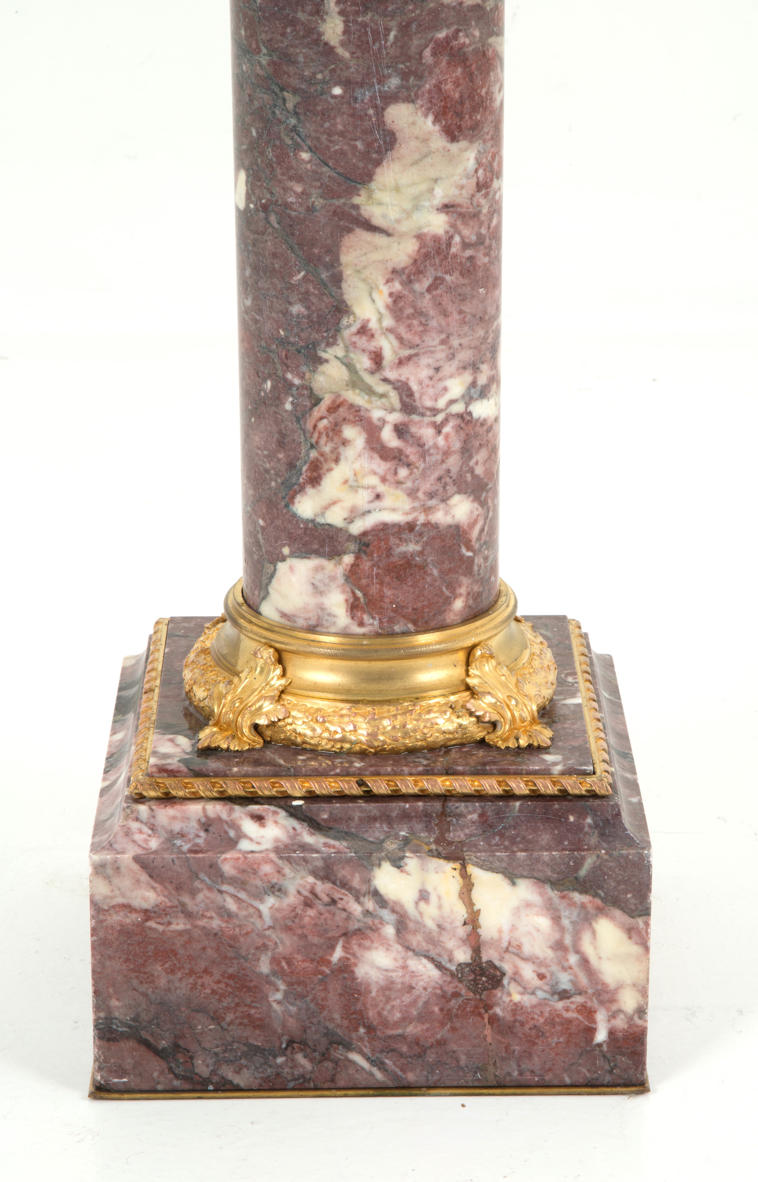 Colonna in marmo e bronzo