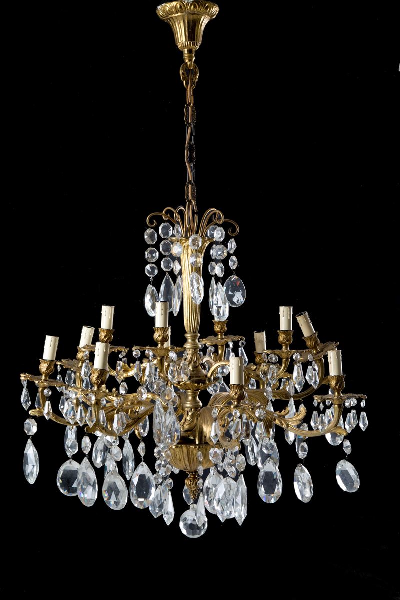 Lampadario in Bronzo