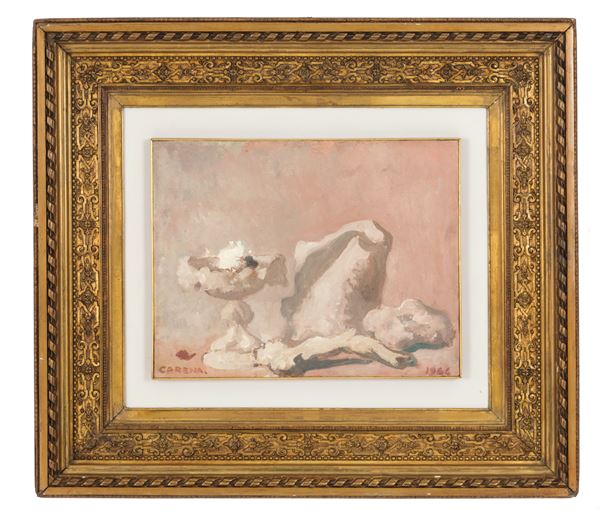 FELICE CARENA - Dipinto "NATURA MORTA CON CONCHIGLIE"
