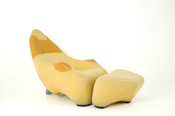 MARC SADLER - Armchair with pouf mod. Hal for CASSINA
