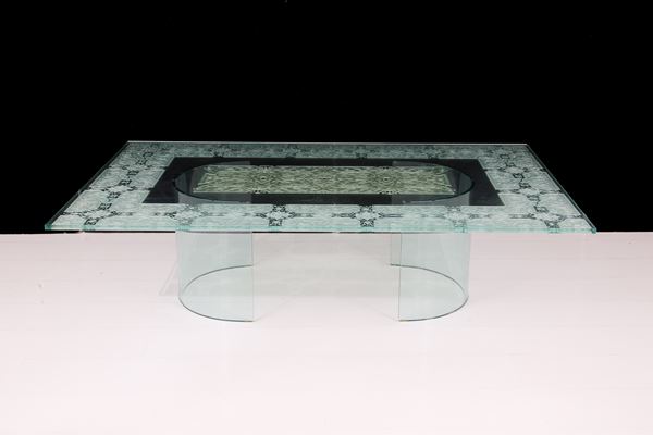 Glass coffee table