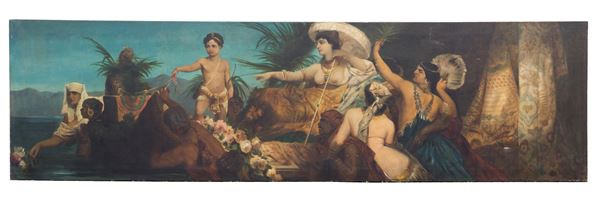 HANS MAKART - Painting "CLEOPATRA ON THE NILE"