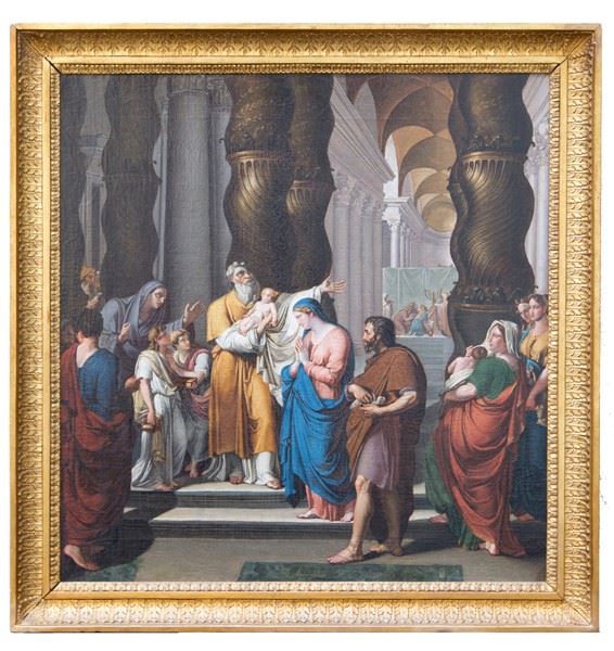 VINCENZO CAMUCCINI - Painting "PRESENTATION OF CHRIST IN THE TEMPLE"