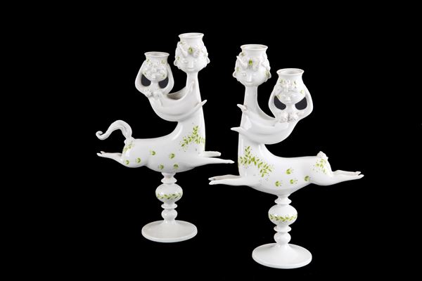 BJ&#214;RN WIINBLAD - Two candle holders for ROSENTHAL
