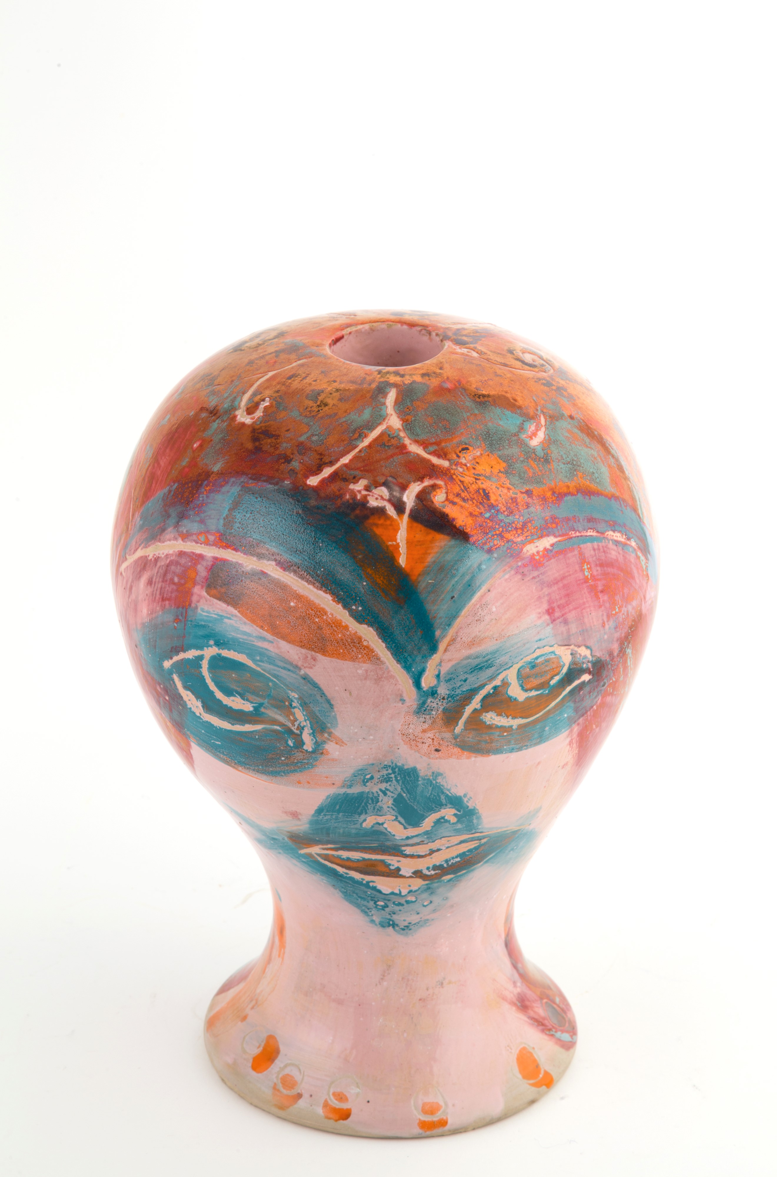 Bruno Ceccobelli - Scultura in Ceramica "testa"