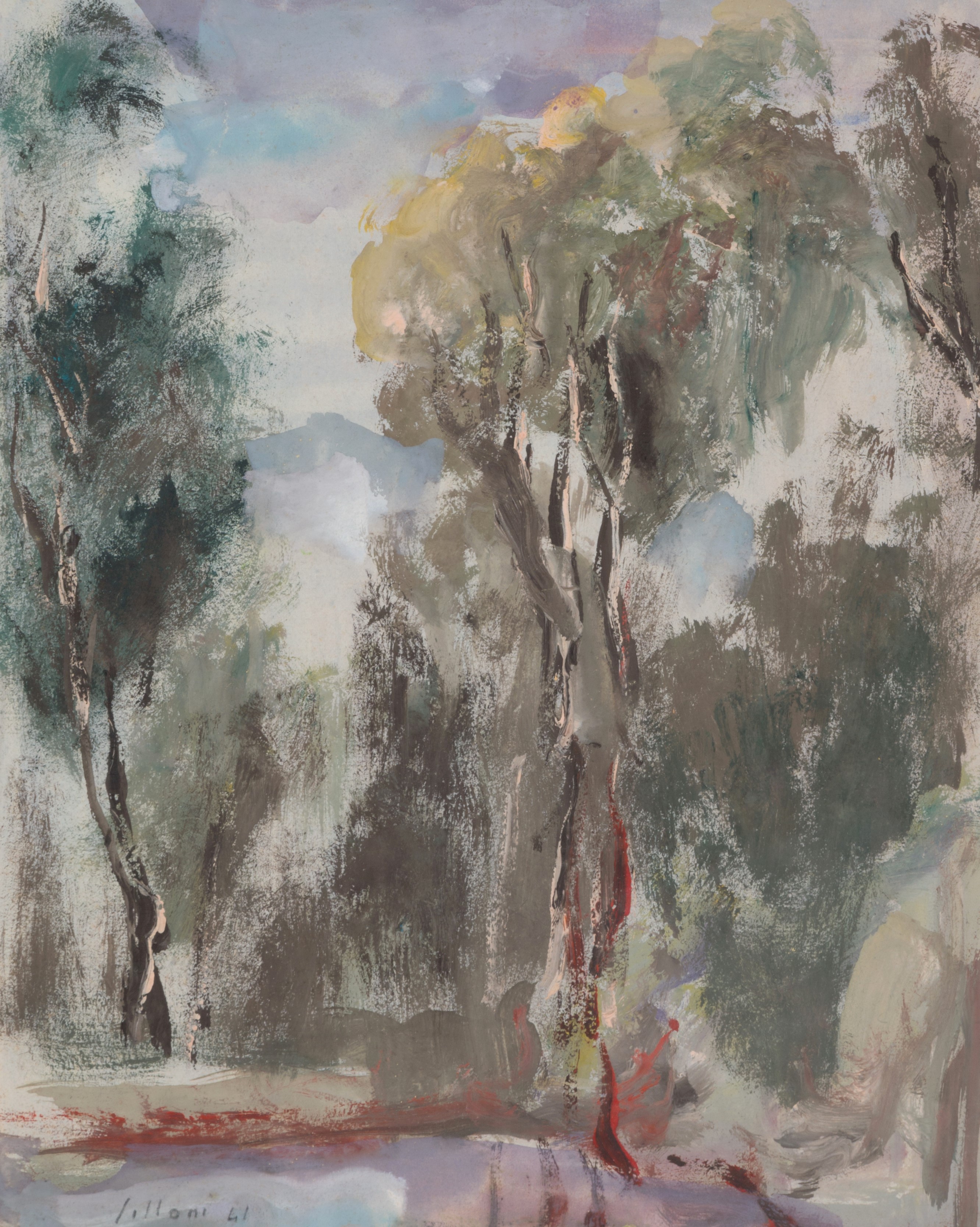 Umberto Lilloni - Acquarello "paesaggio"