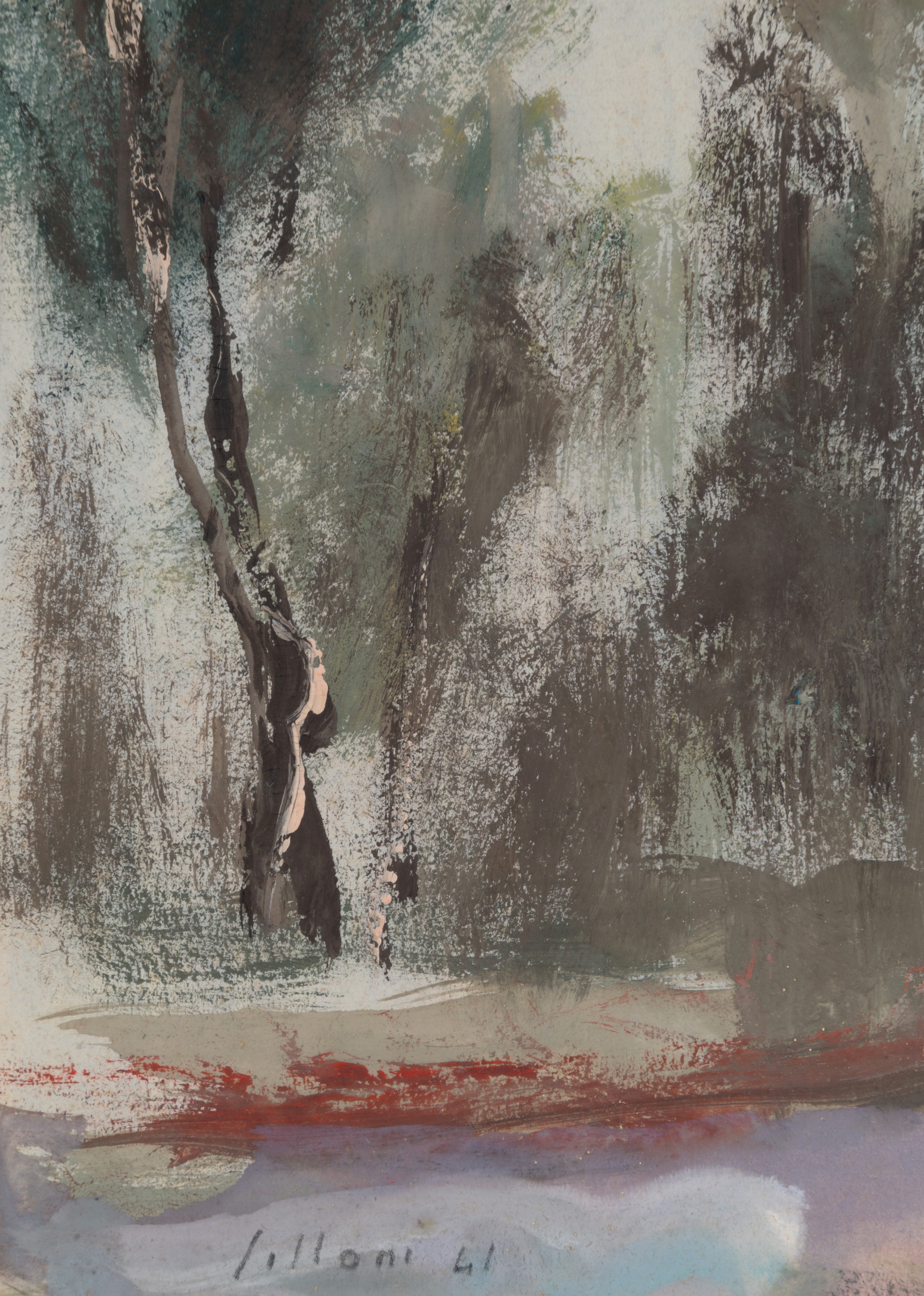 Umberto Lilloni - Acquarello "paesaggio"