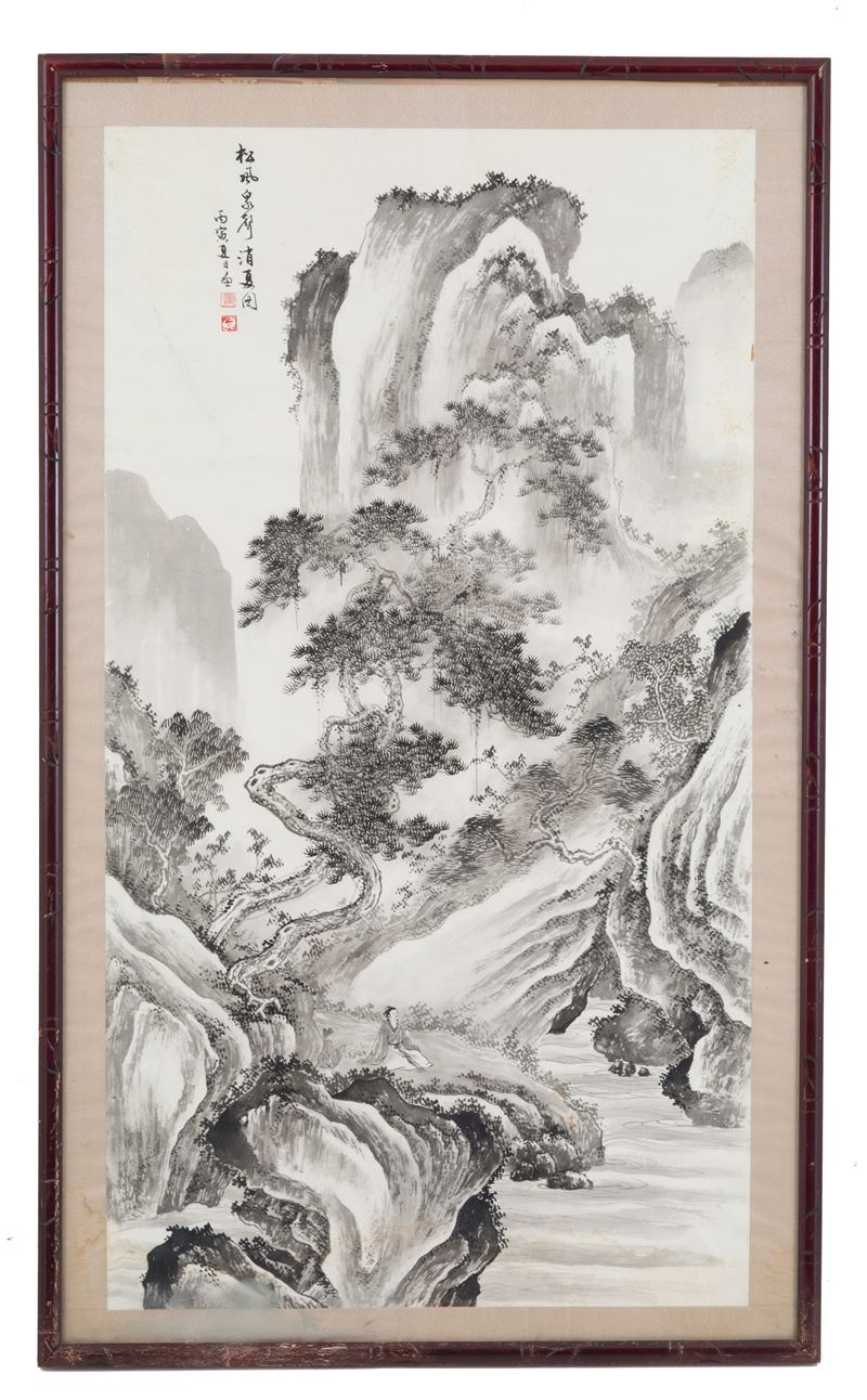 Acquarello "PAESAGGIO ORIENTALE"