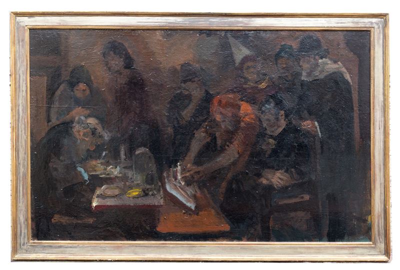 Edoardo Krumm - Dipinto "mercante"