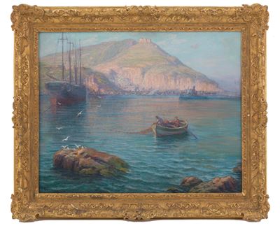 Dipinto "paesaggio Costa Azzurra"