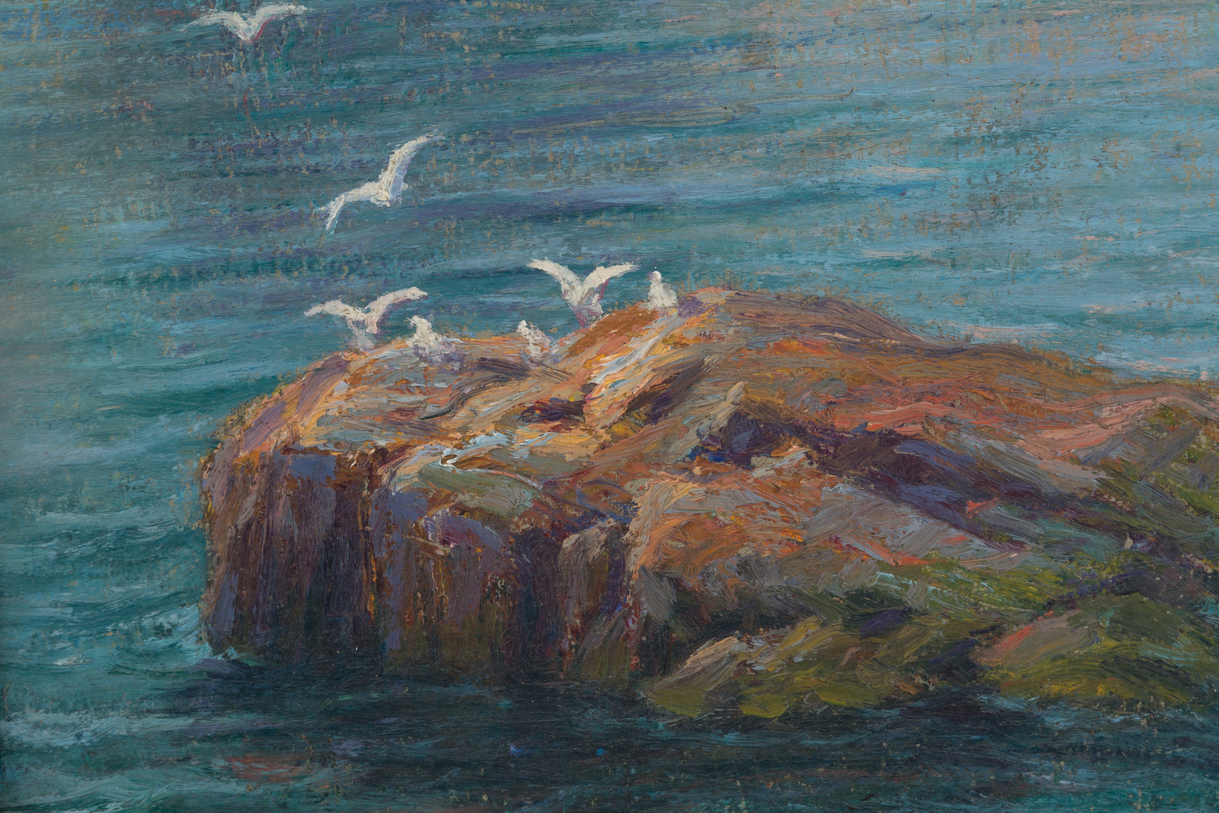 Primitif Bono - Dipinto "paesaggio Costa Azzurra"