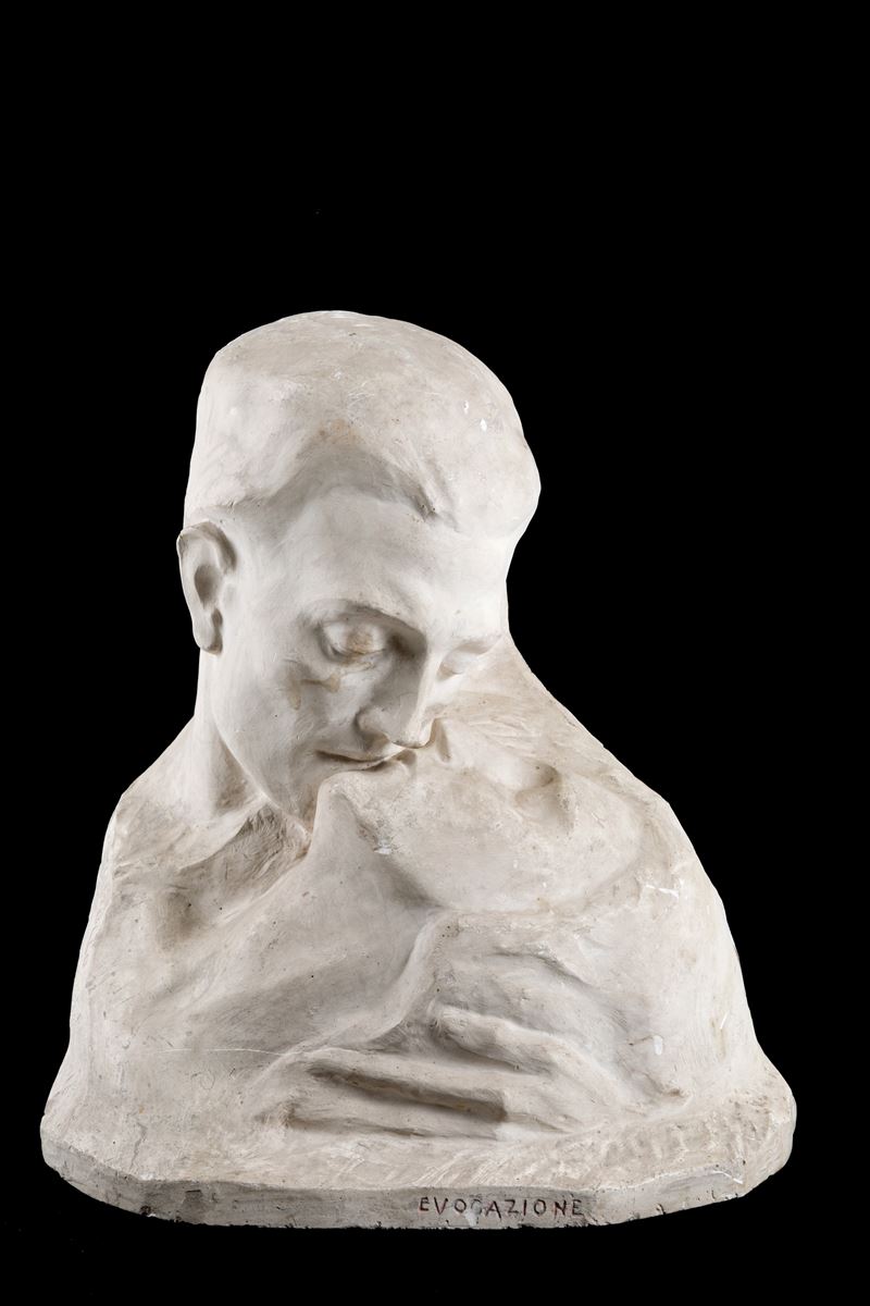Scultura in Gesso "bacio"