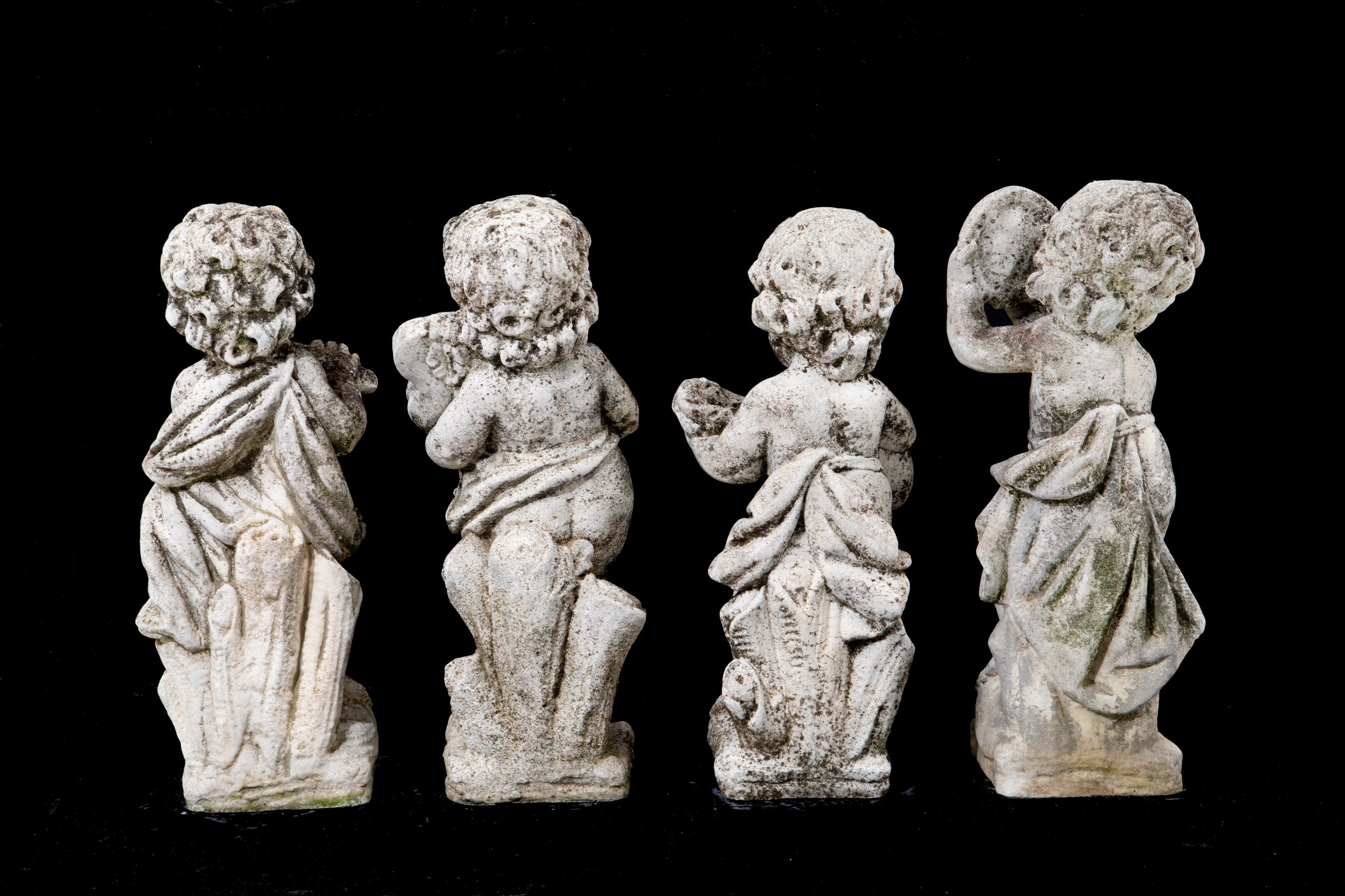 Quattro Sculture "putti Musicanti