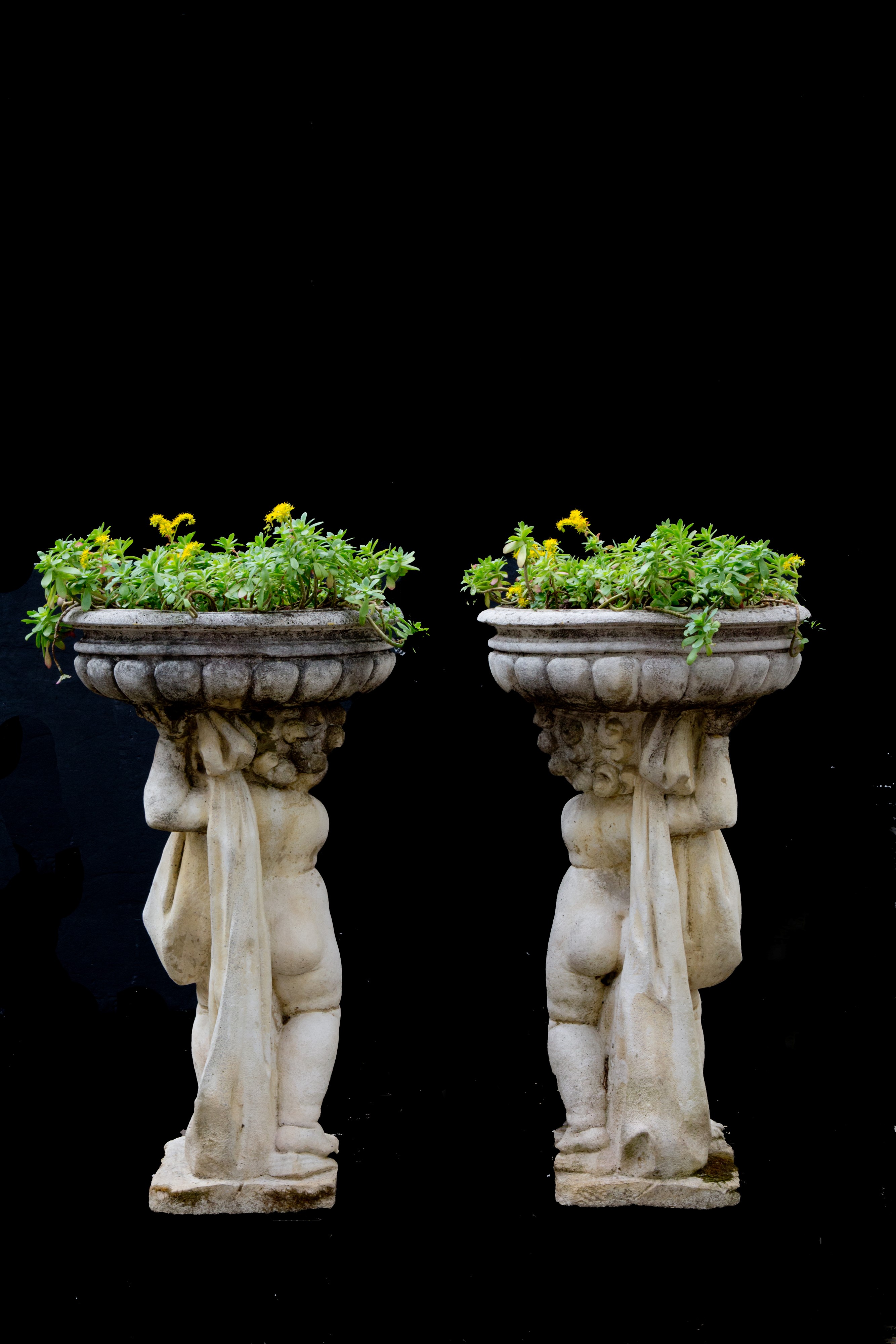 Coppia di Fioriere con Putti