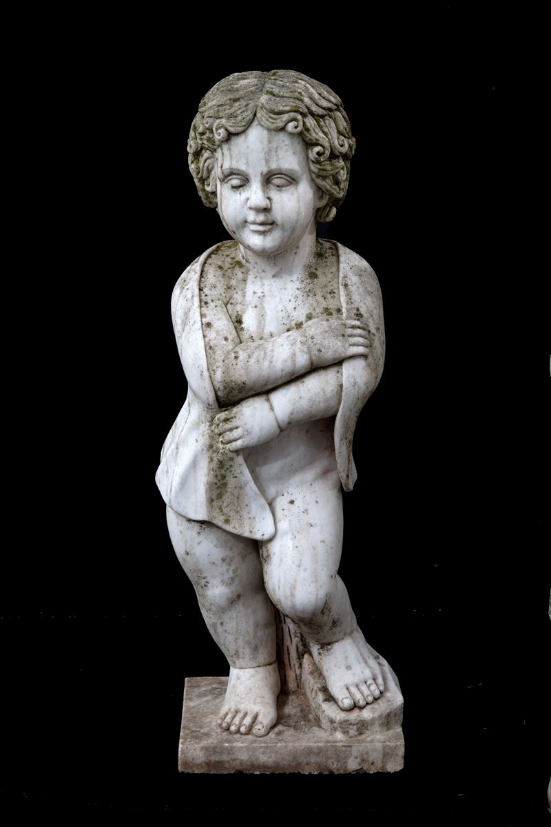 Scultura "putto con Braccia Conserte"