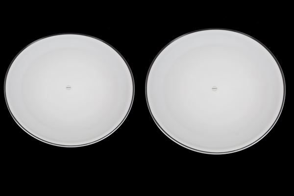 Pair of large Murano glass plates