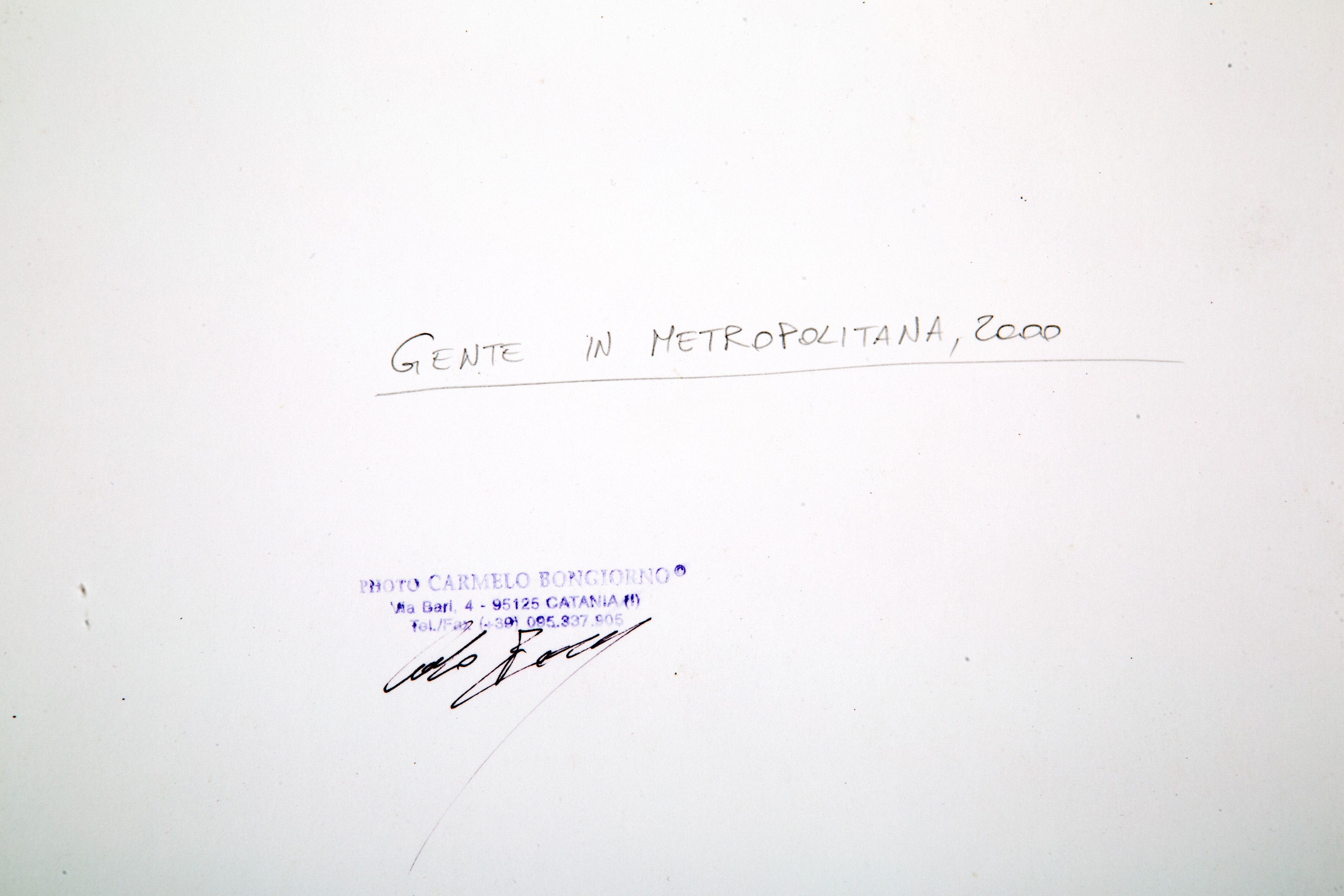 Carmelo Bongiorno - "gente in Metropolitana, 2000"