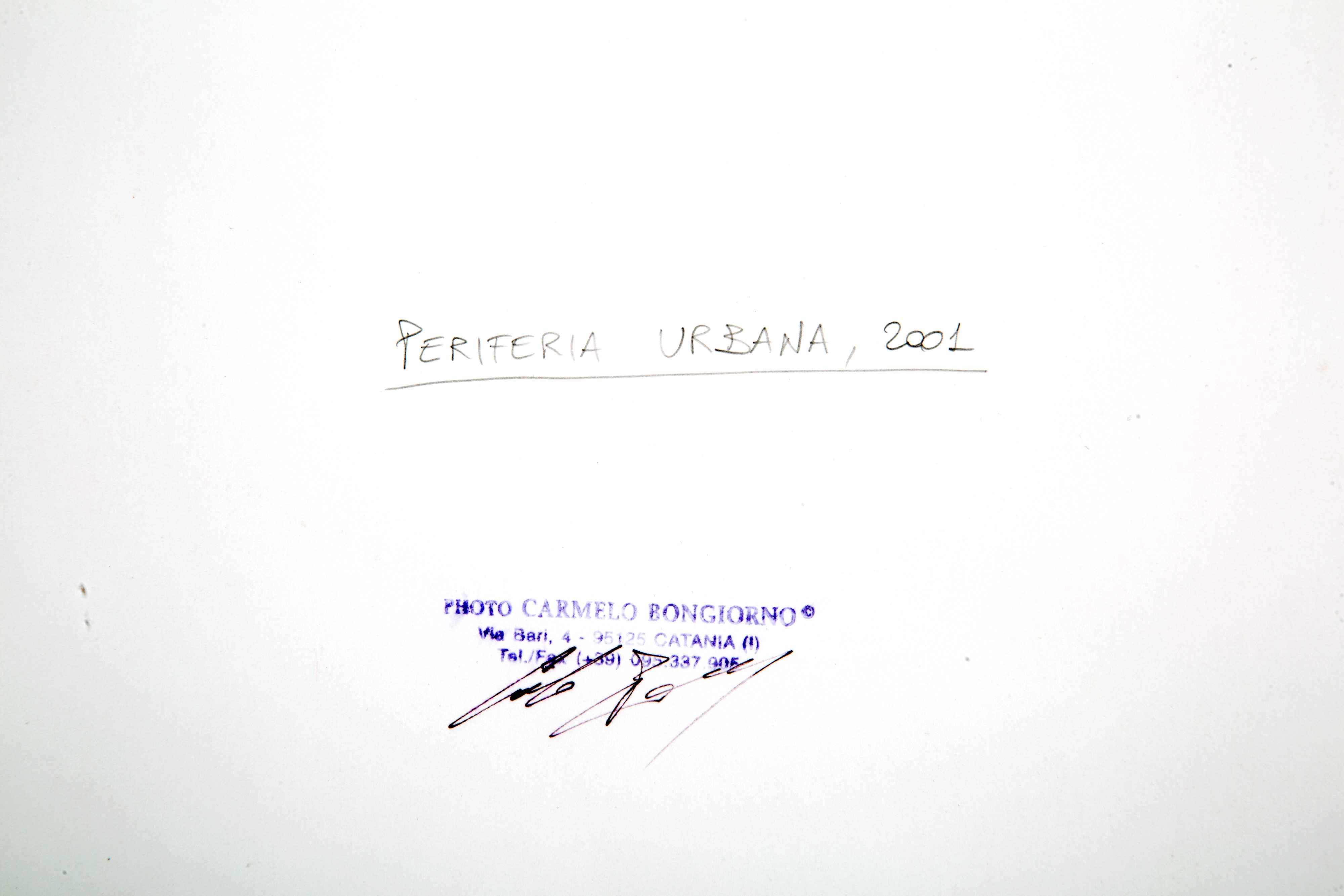 Carmelo Bongiorno - "periferia Urbana, 2001"