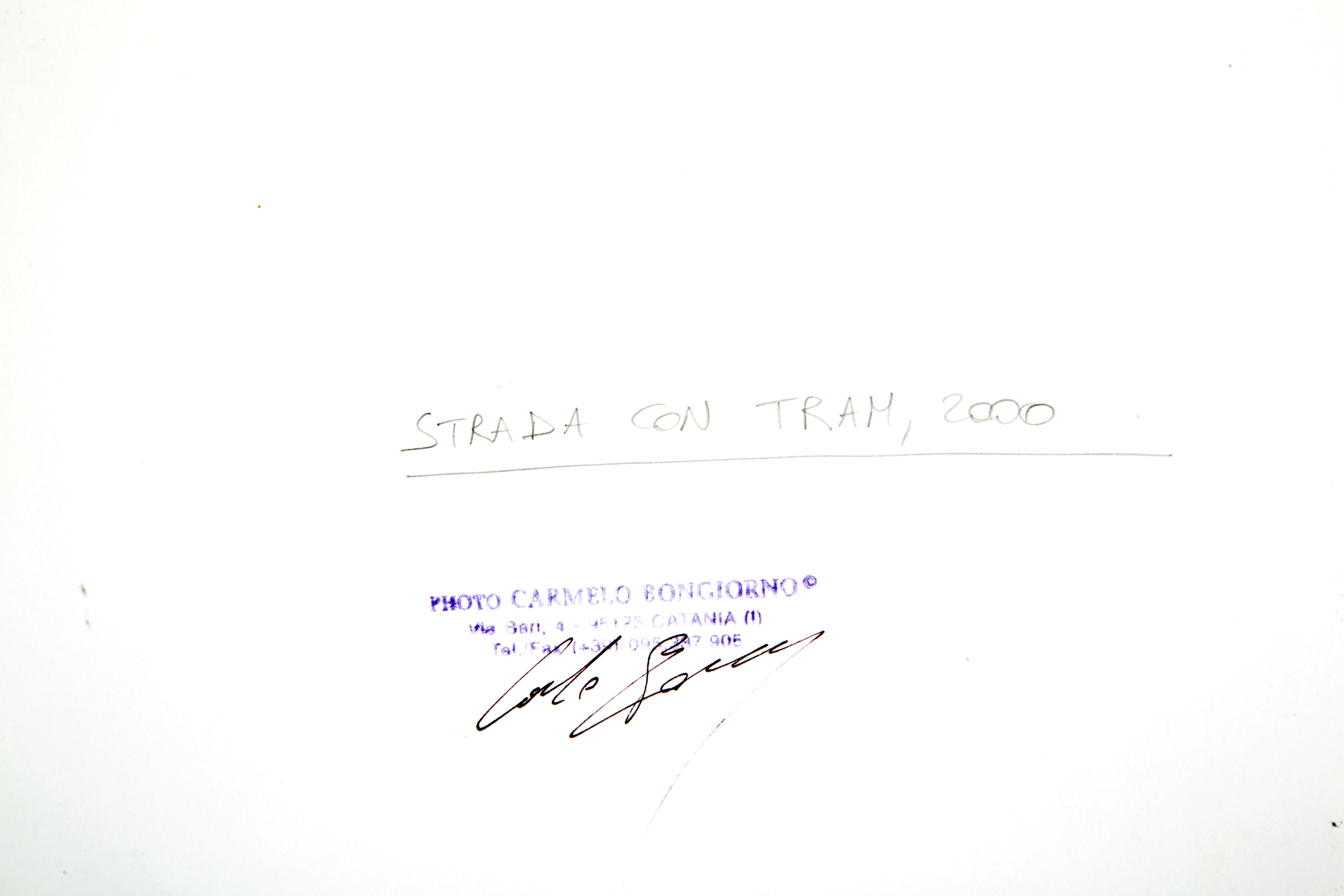 Carmelo Bongiorno - "strada con Tram, 2000"