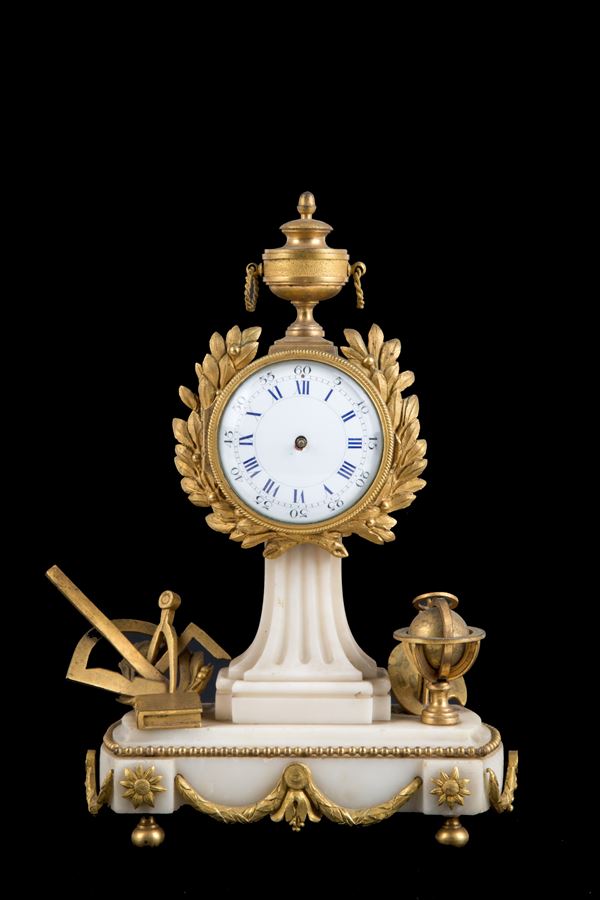 Marble and bronze clock