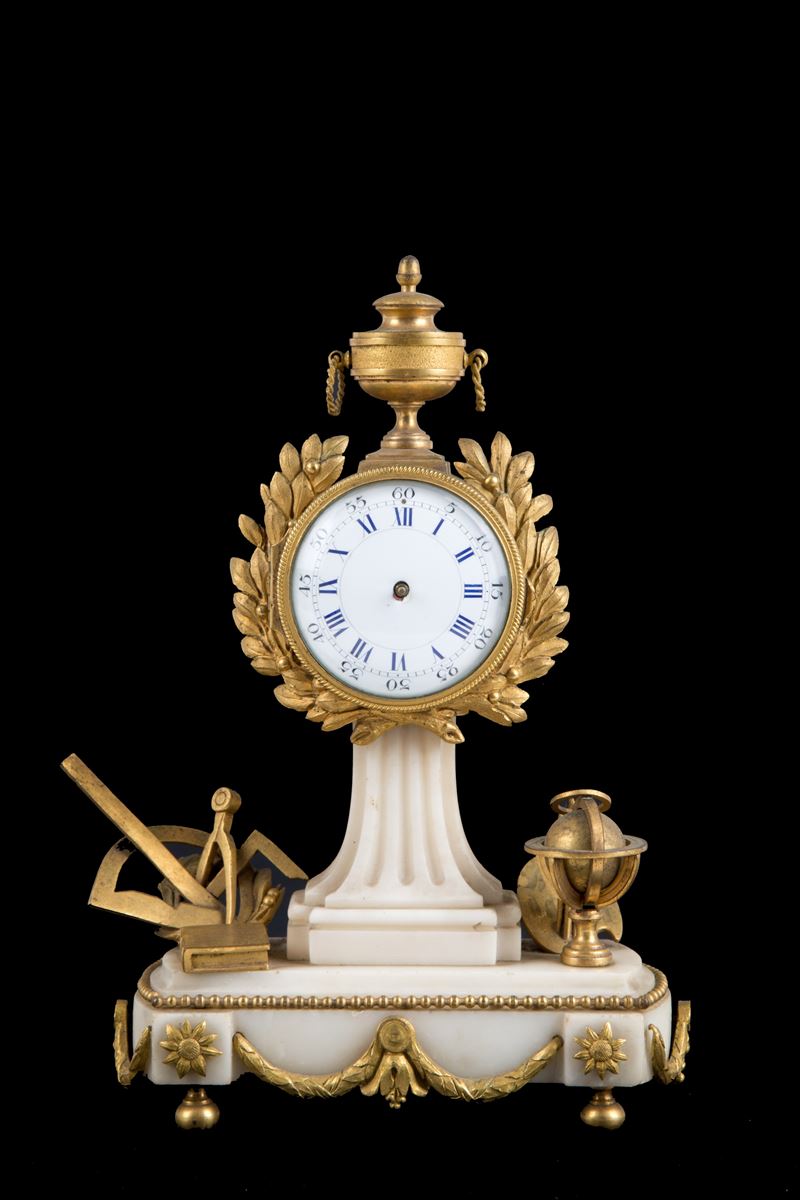 Orologio in Marmo e Bronzo
