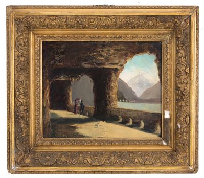 Dipinto "scorcio di Lago Lombardo"