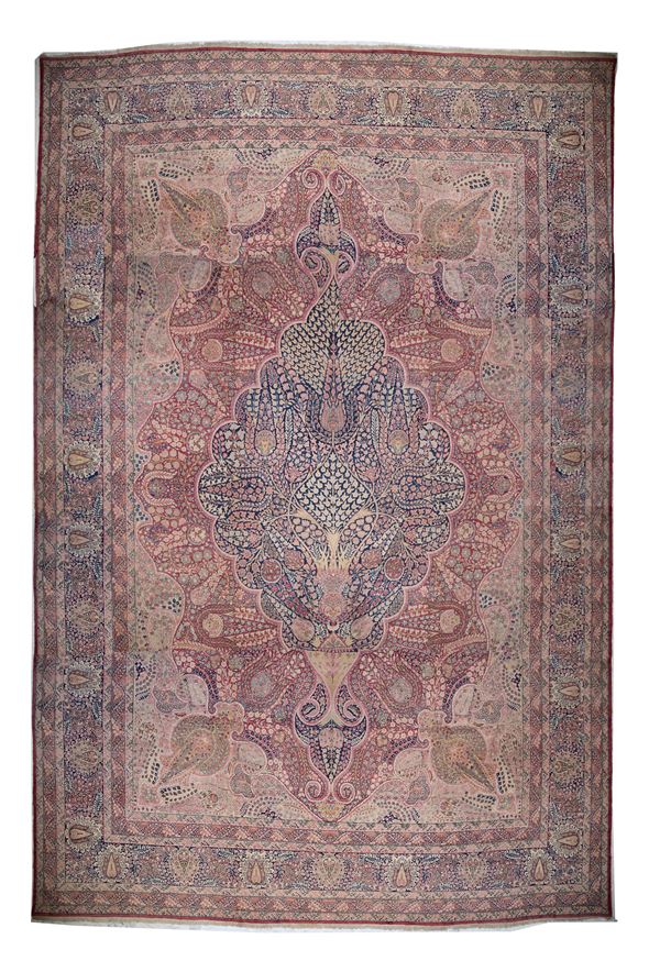 Kirman Laver Carpet. Persia