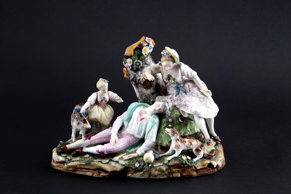 Group in Meissen porcelain