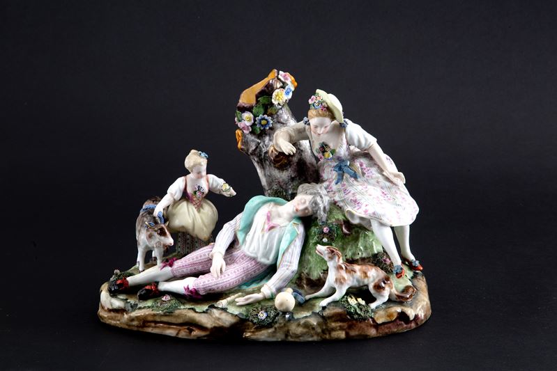 Gruppo in Porcellana di Meissen