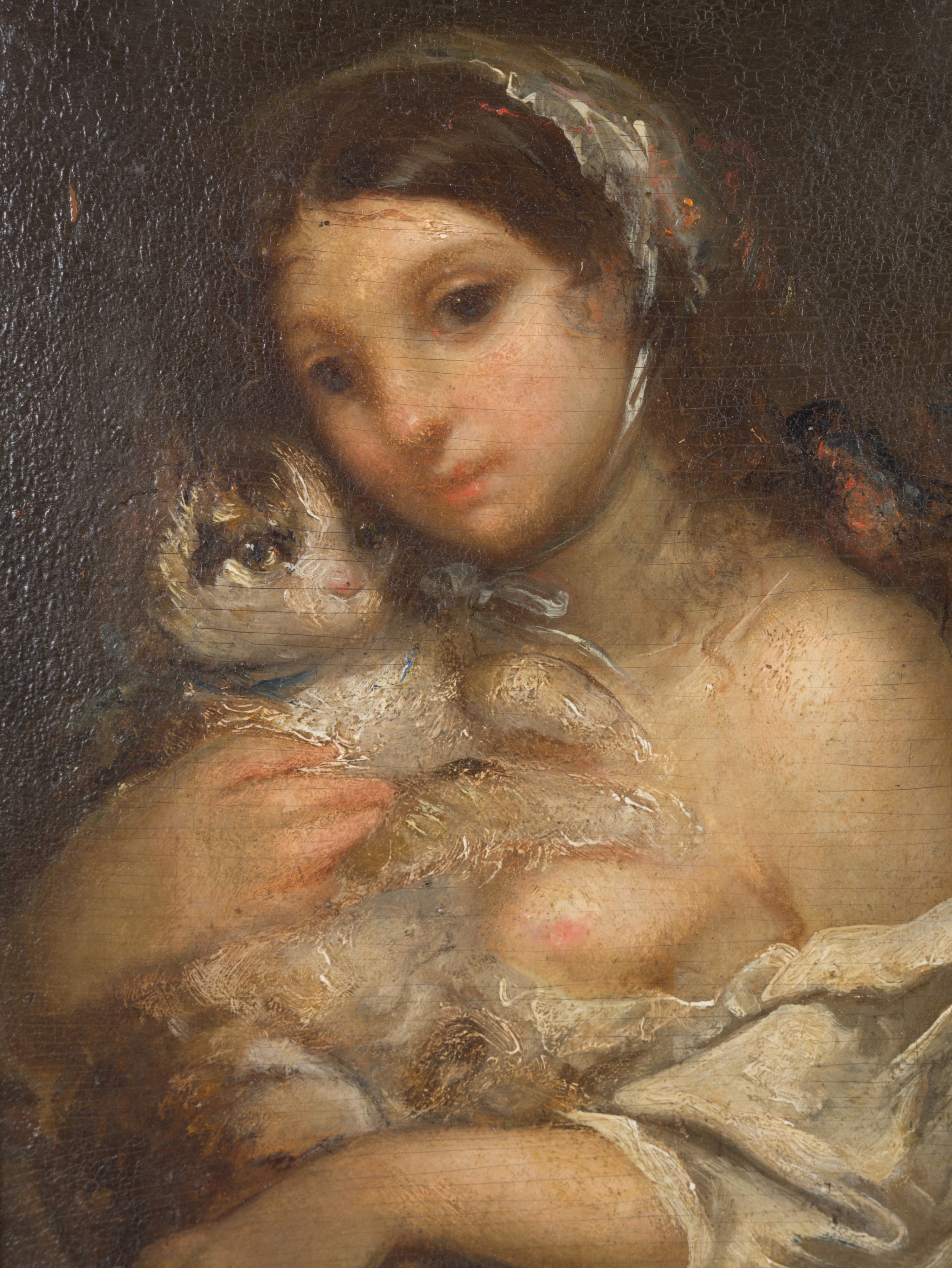 Dipinto "fanciulla con Gatto"
