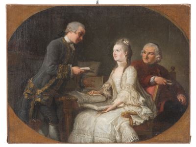 Dipinto "scena di Corte"