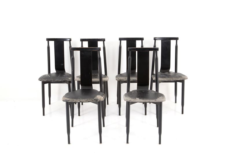 Achille Castiglioni, Pier Giacomo Castiglioni - Sei Sedie Mod. Lierna per Gavina