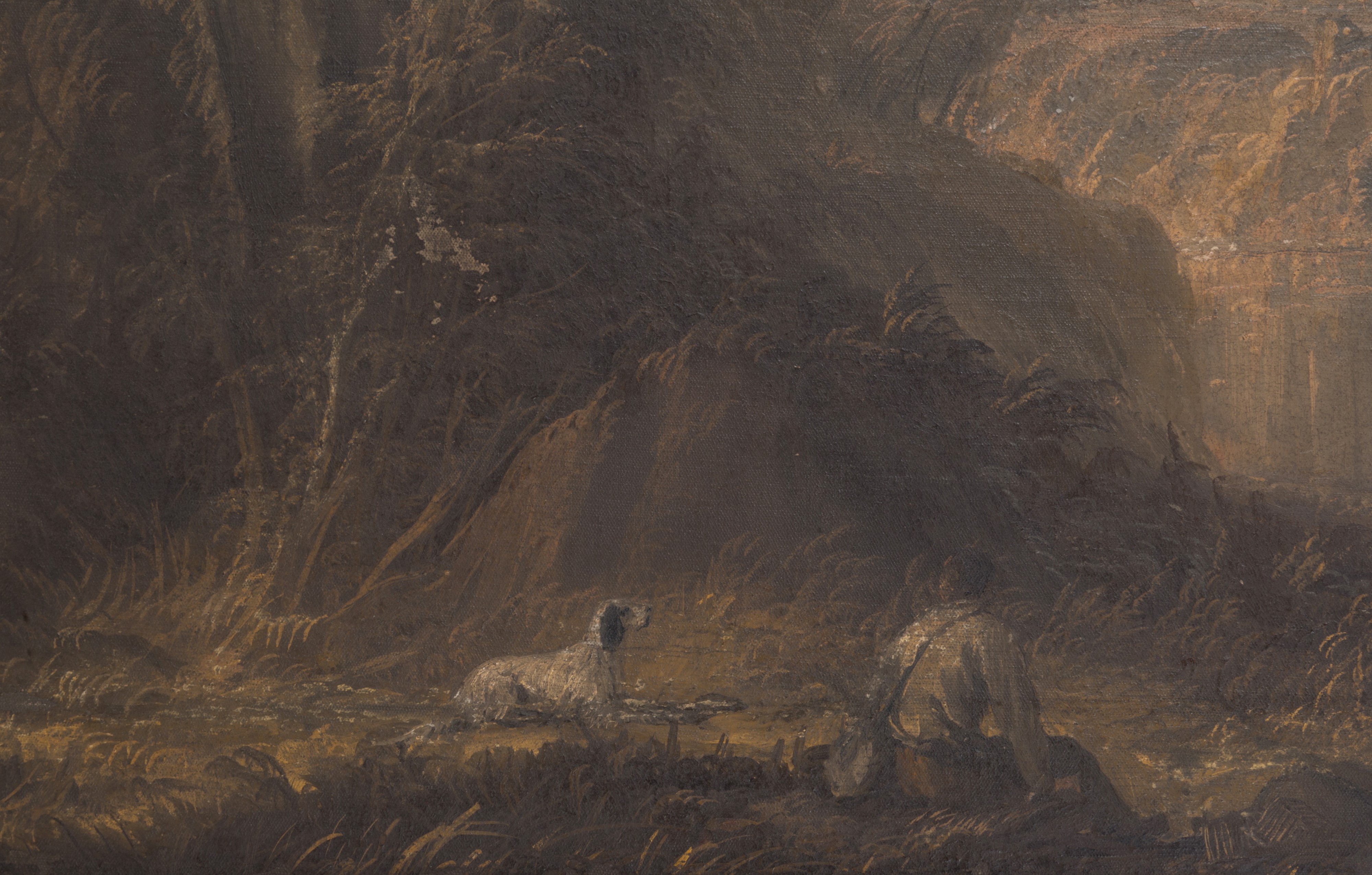 Emilio Orsenigo - Dipinto "paesaggio con Figure e Animali"